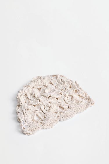 Openwork beanie — ECRU 4