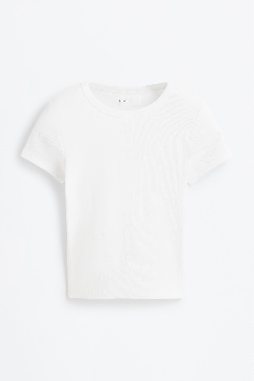 Short sleeve ribbed T-shirt