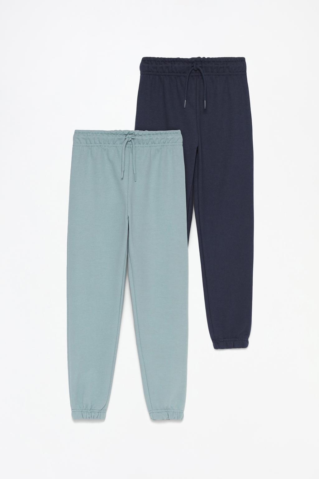 Pack of 2 basic plush trousers