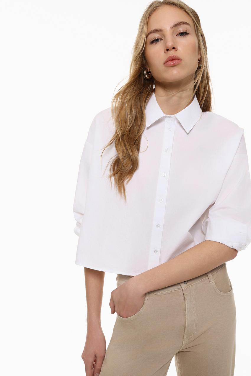 Camisa Blanca Mujer Lefties Camisa Popelín - Main Image