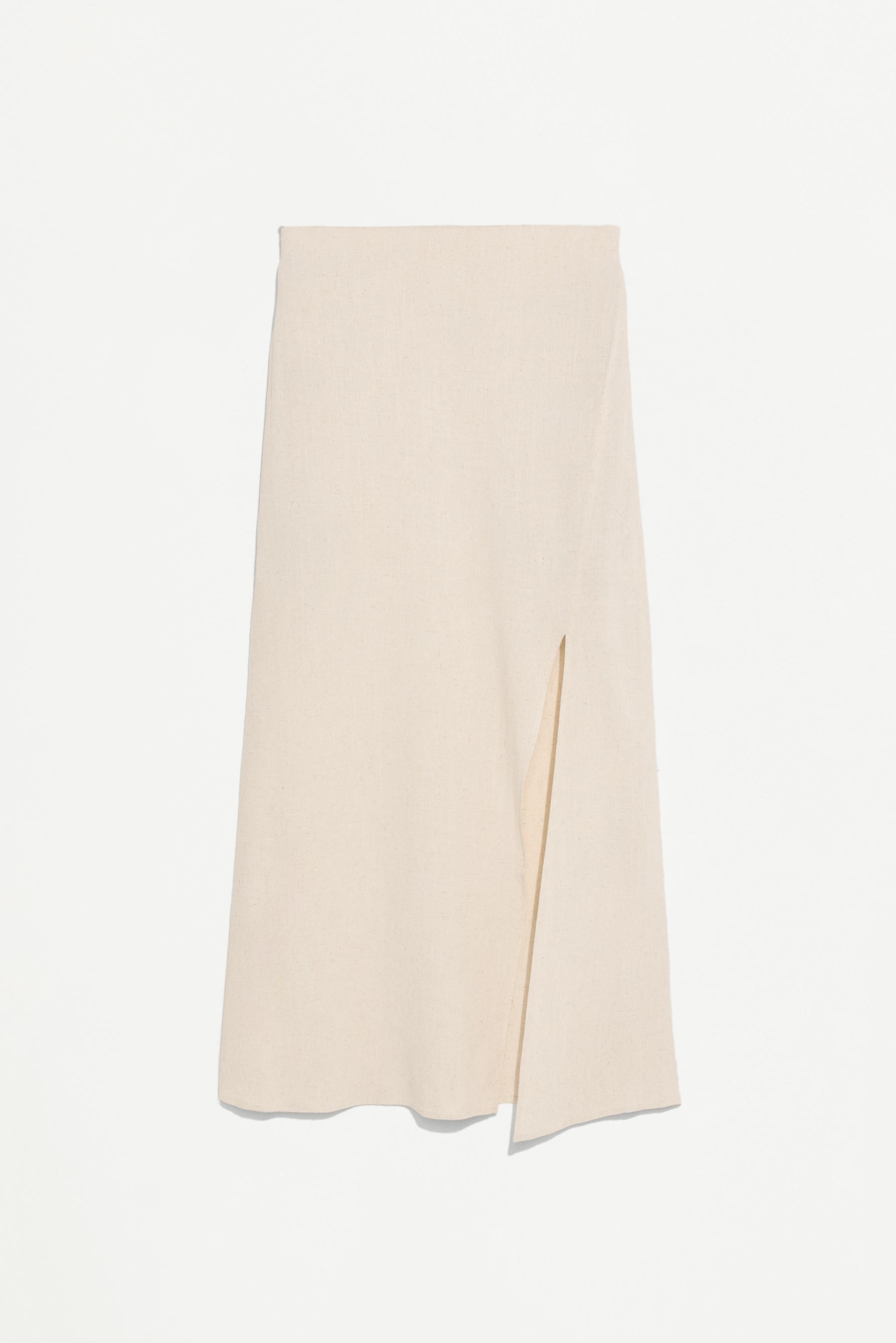 Rustic midi skirt — BEIGE