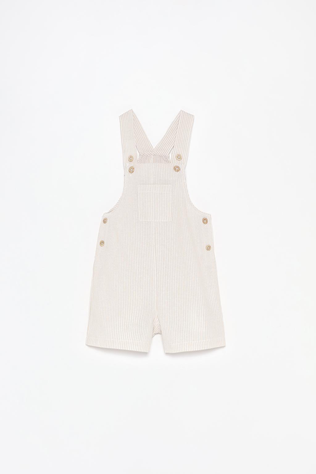Striped dungarees