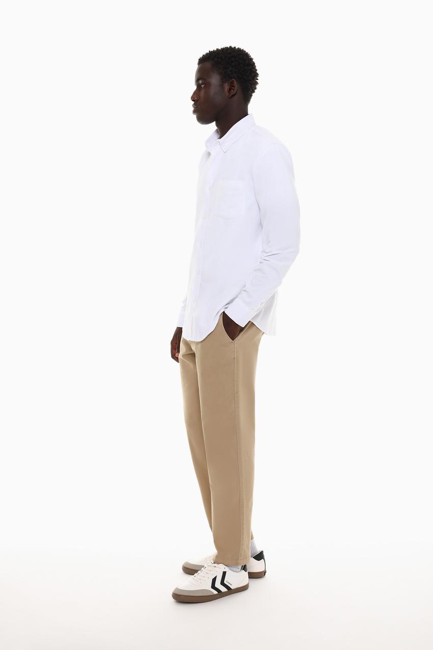 Pantalones Camisas De Vestir Para Hombre Blanca Hombre Casual
