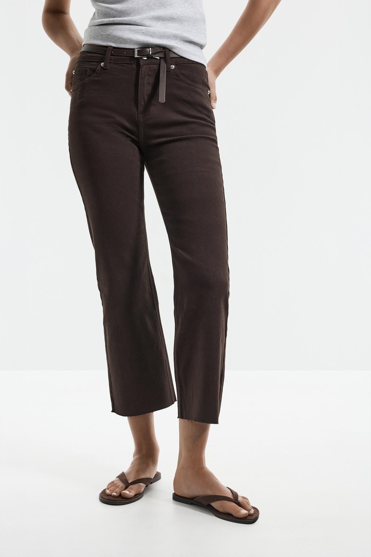 Mini bell bottom jeans — BROWN MARL