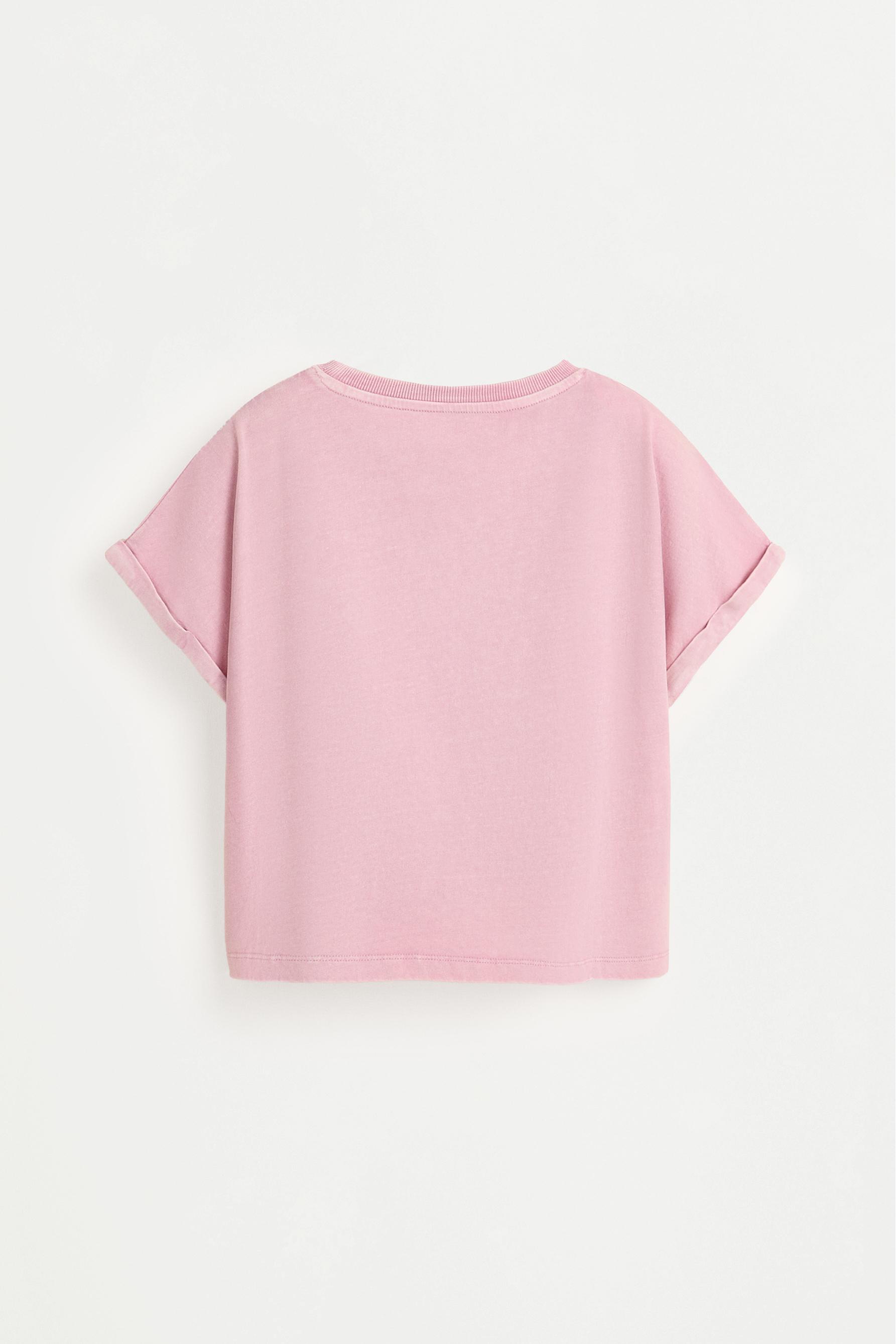 Stud and ring T-shirt — PALE MAUVE