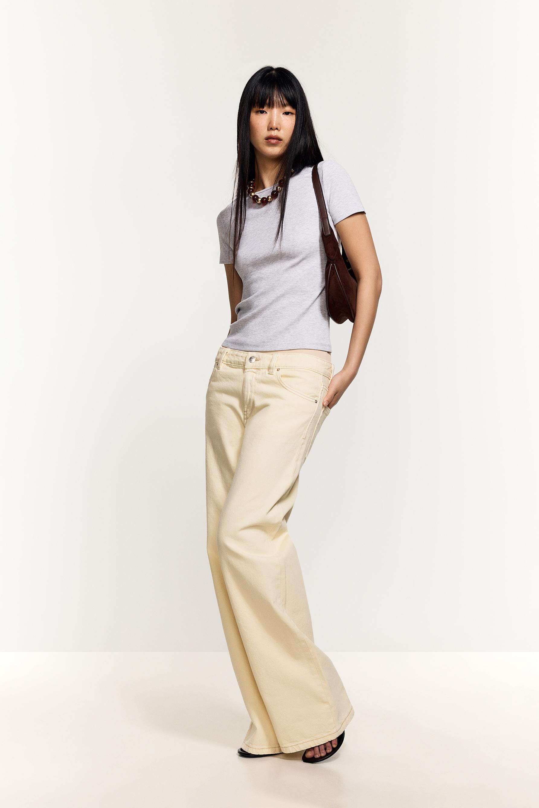 Ribbed T-shirt — GREY MARL