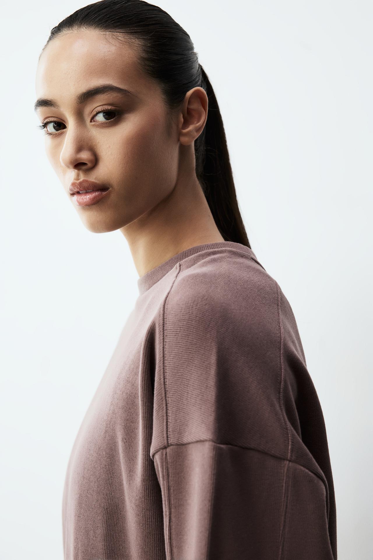Loungewear sweatshirt — TAUPE BROWN