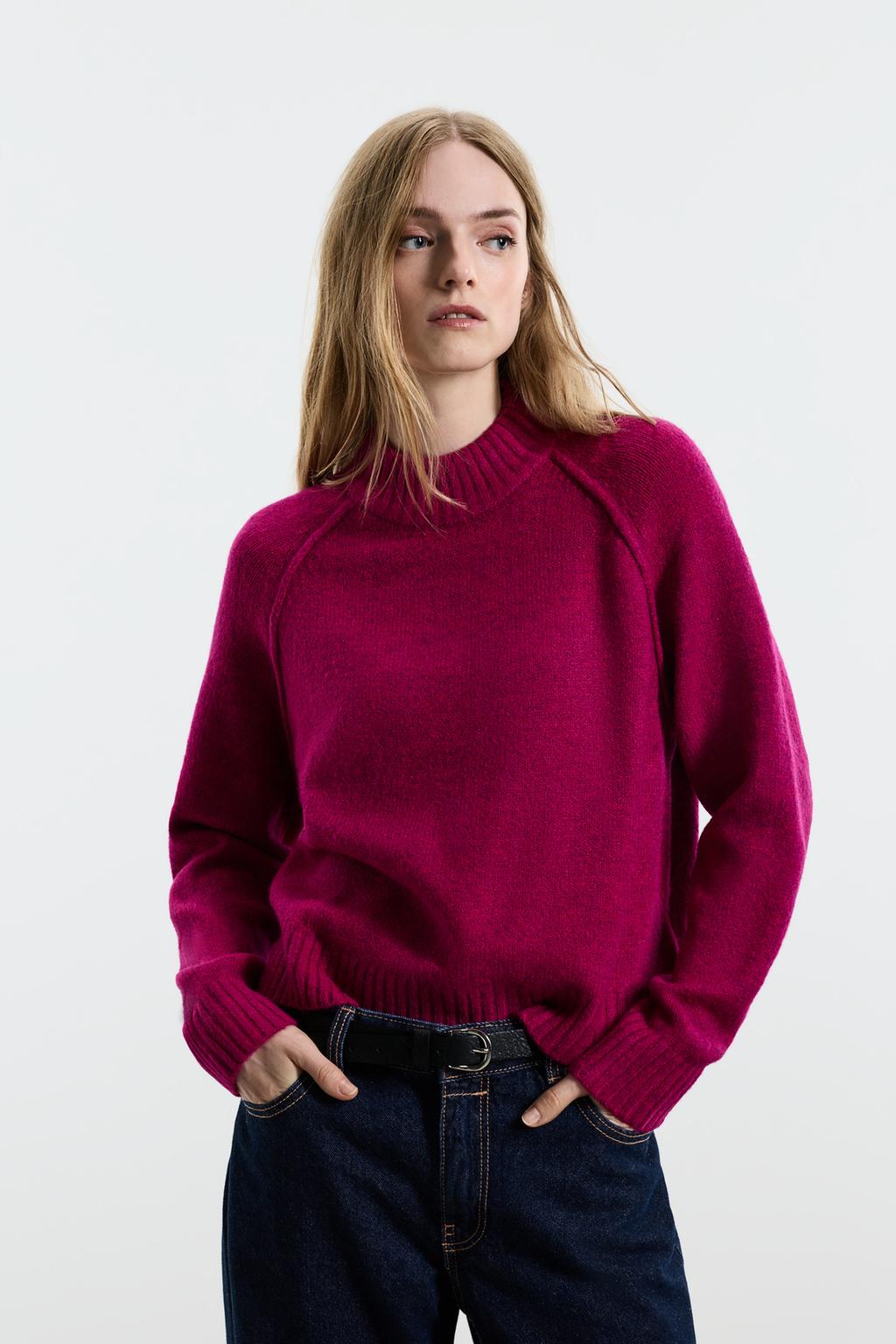 Basic spongy knit sweater