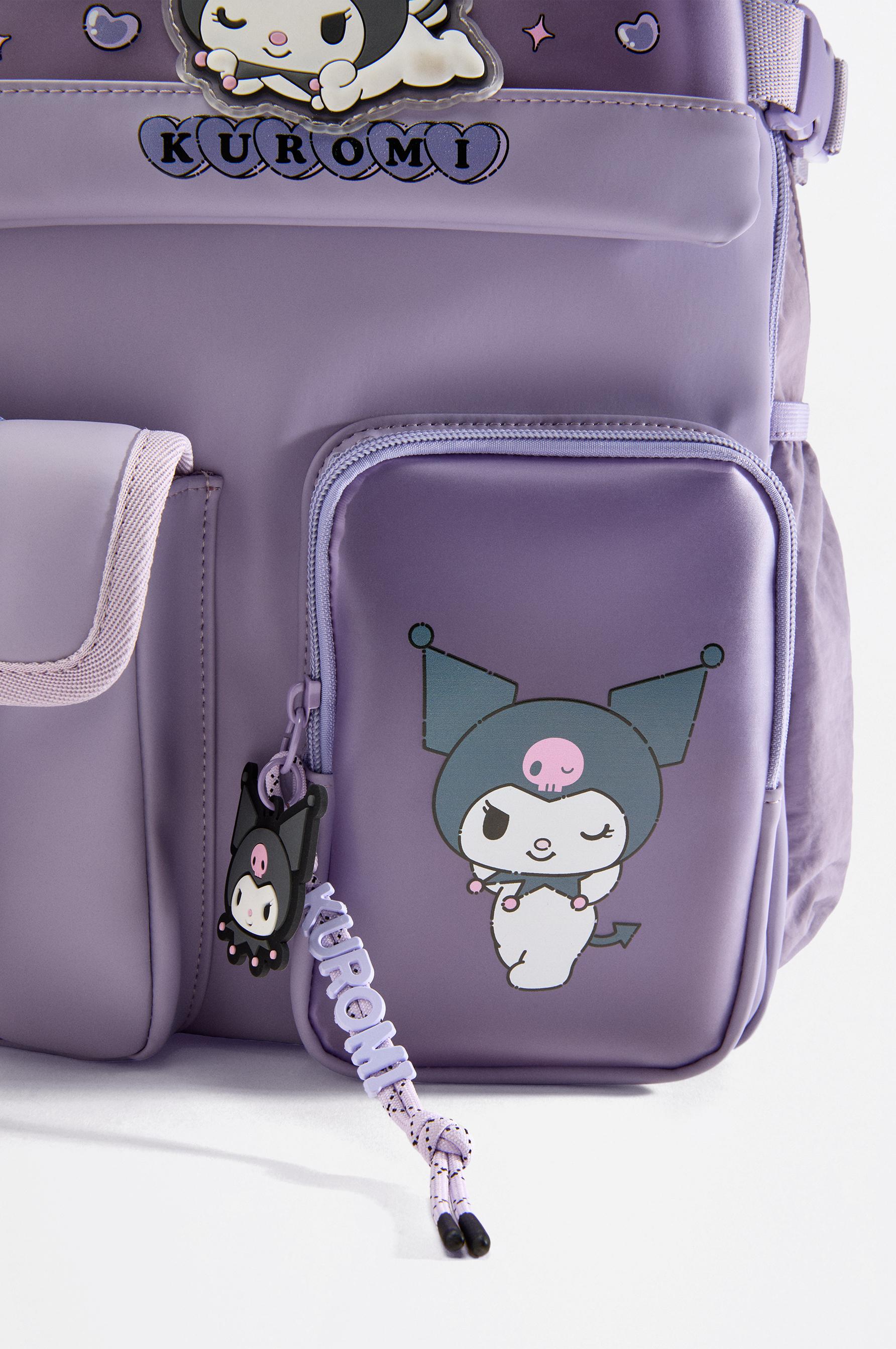 Kuromi ©SANRIO multi-pocket backpack — Tan
