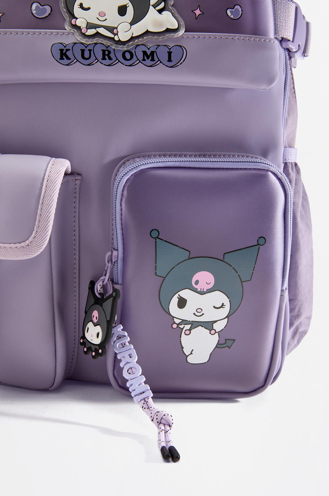 Kuromi ©SANRIO multi-pocket backpack — Tan