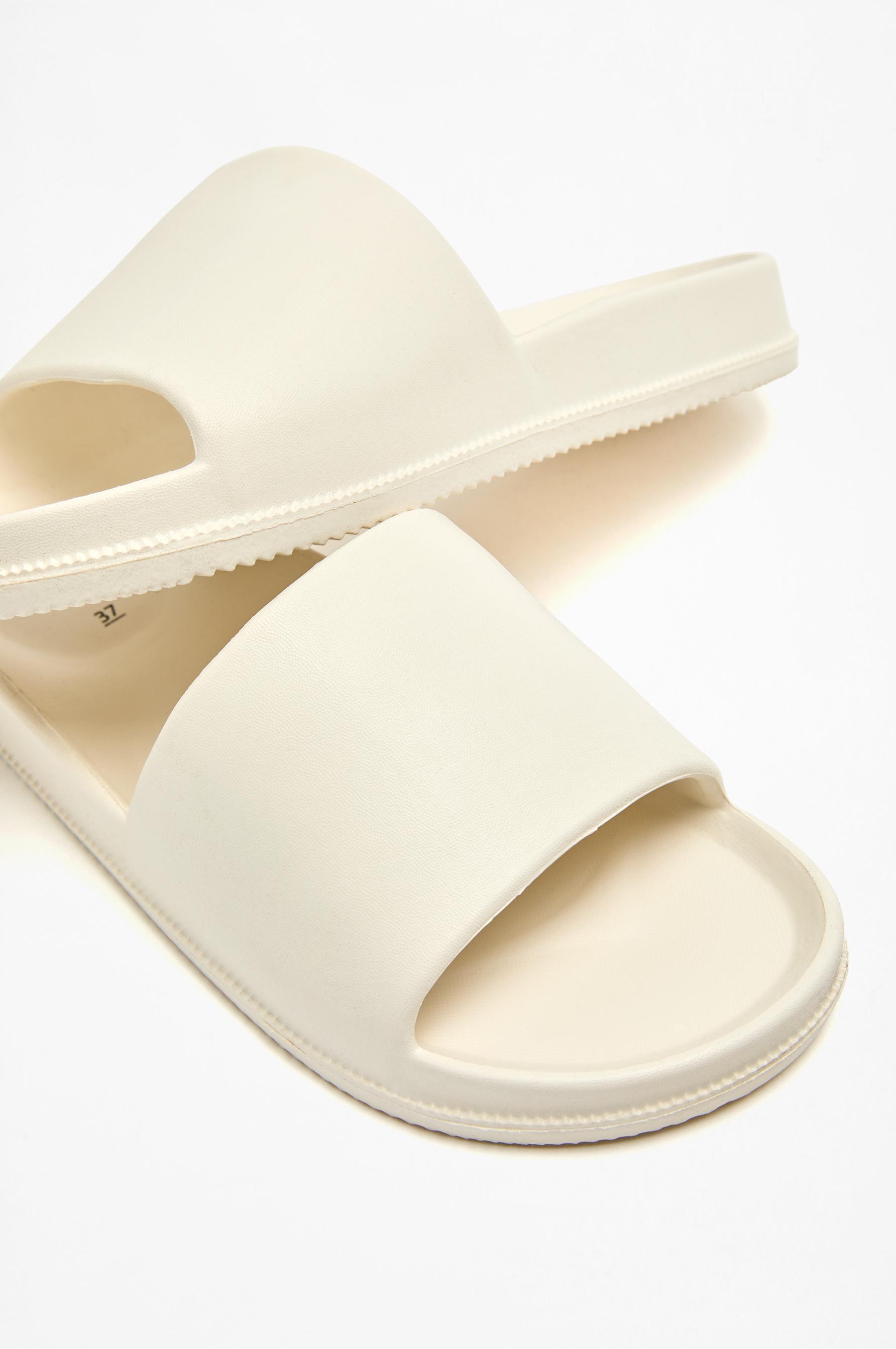 Shower slide sandals — ECRU