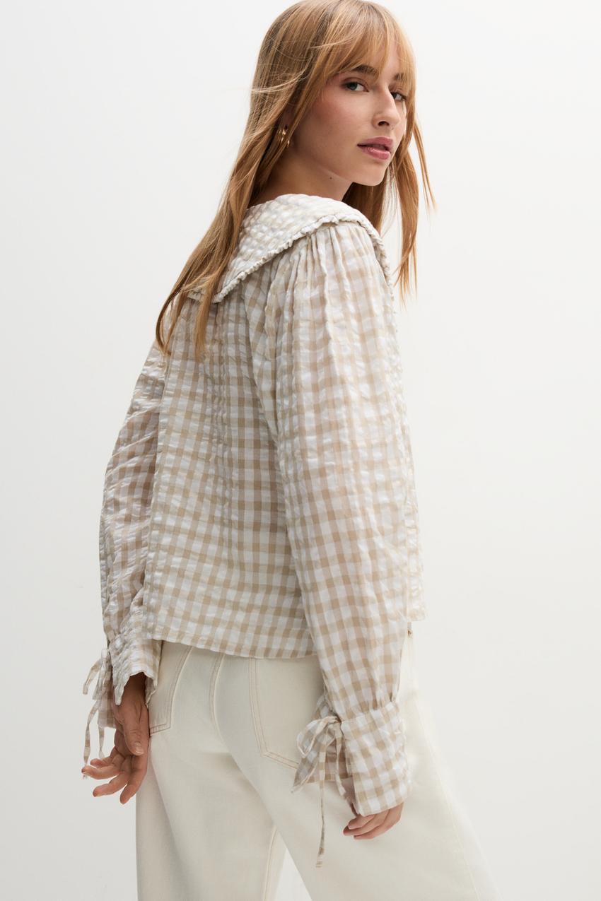 Camisa cuadro vichy Camisas Blusas ROPA Mujer Lefties ESPAÑA