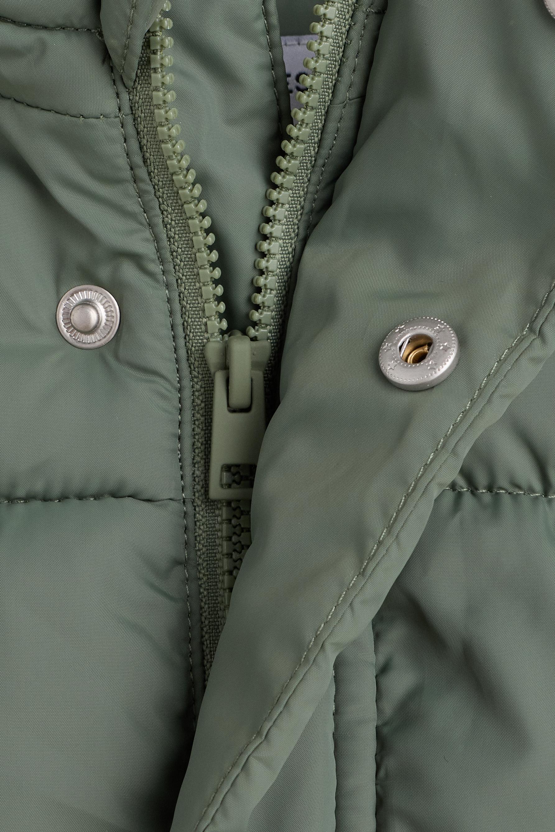 Quilted hooded jacket — GREENISH