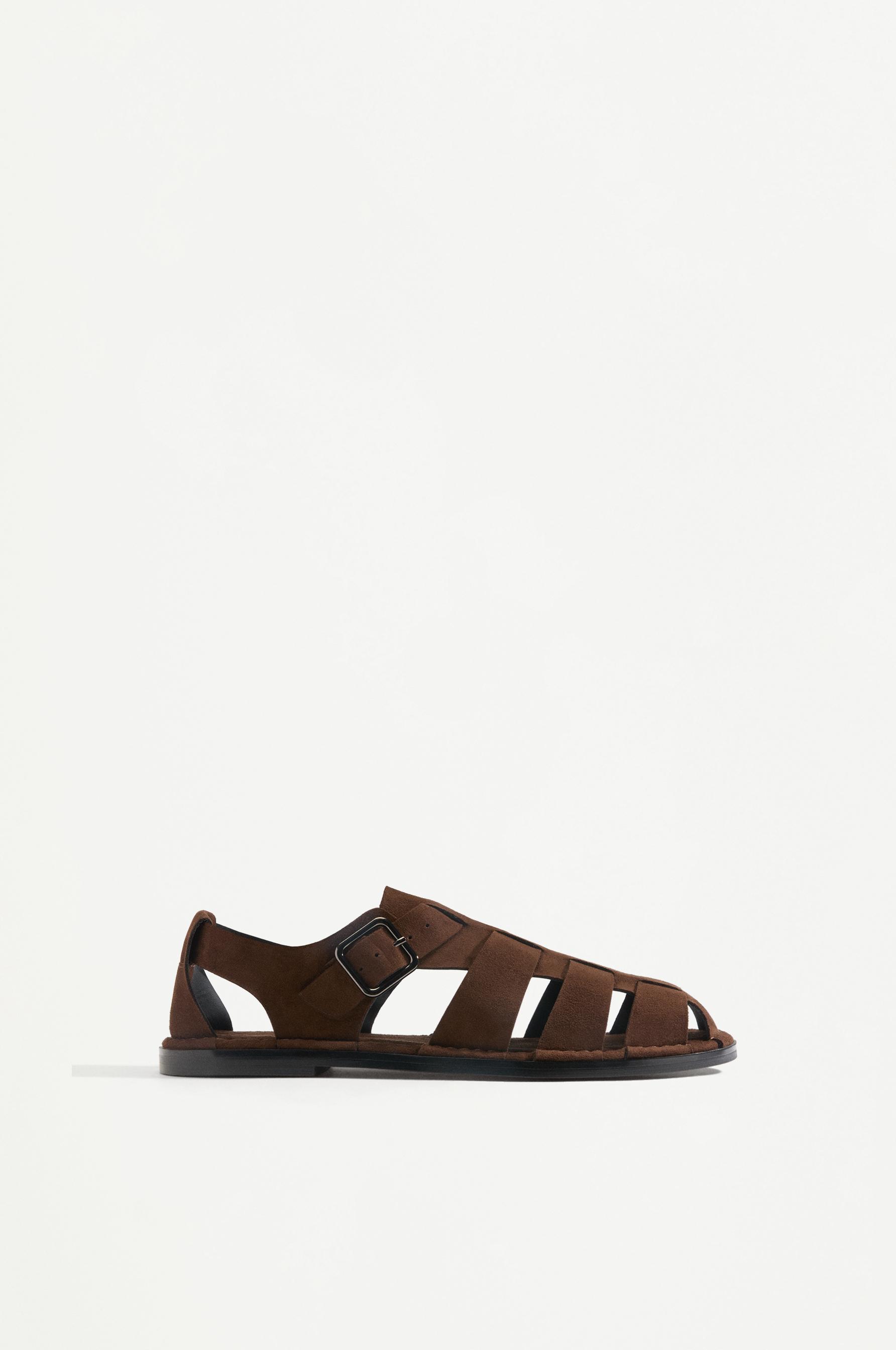 EDITION cage sandals — BROWN
