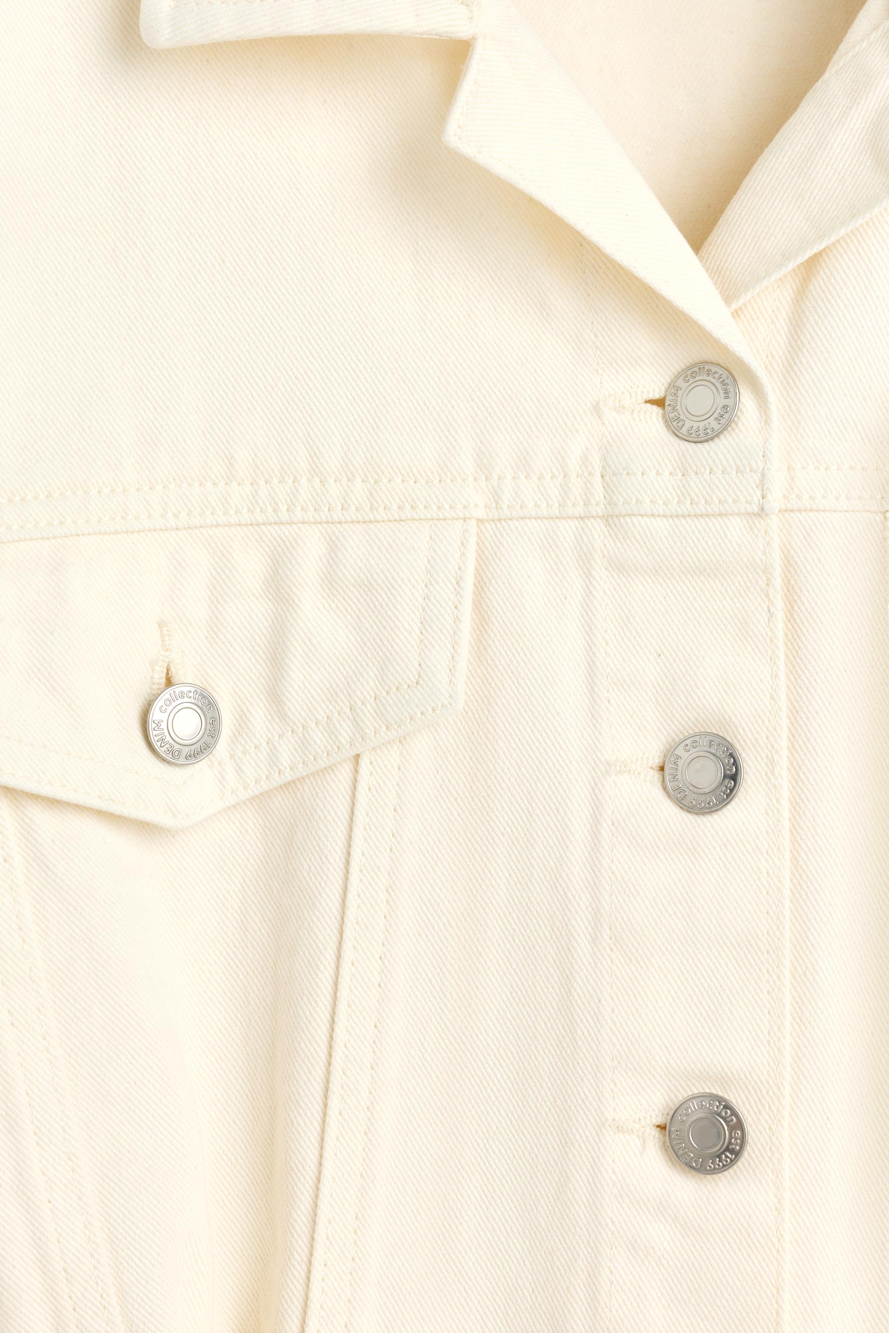 Short denim jumpsuit — WHITE