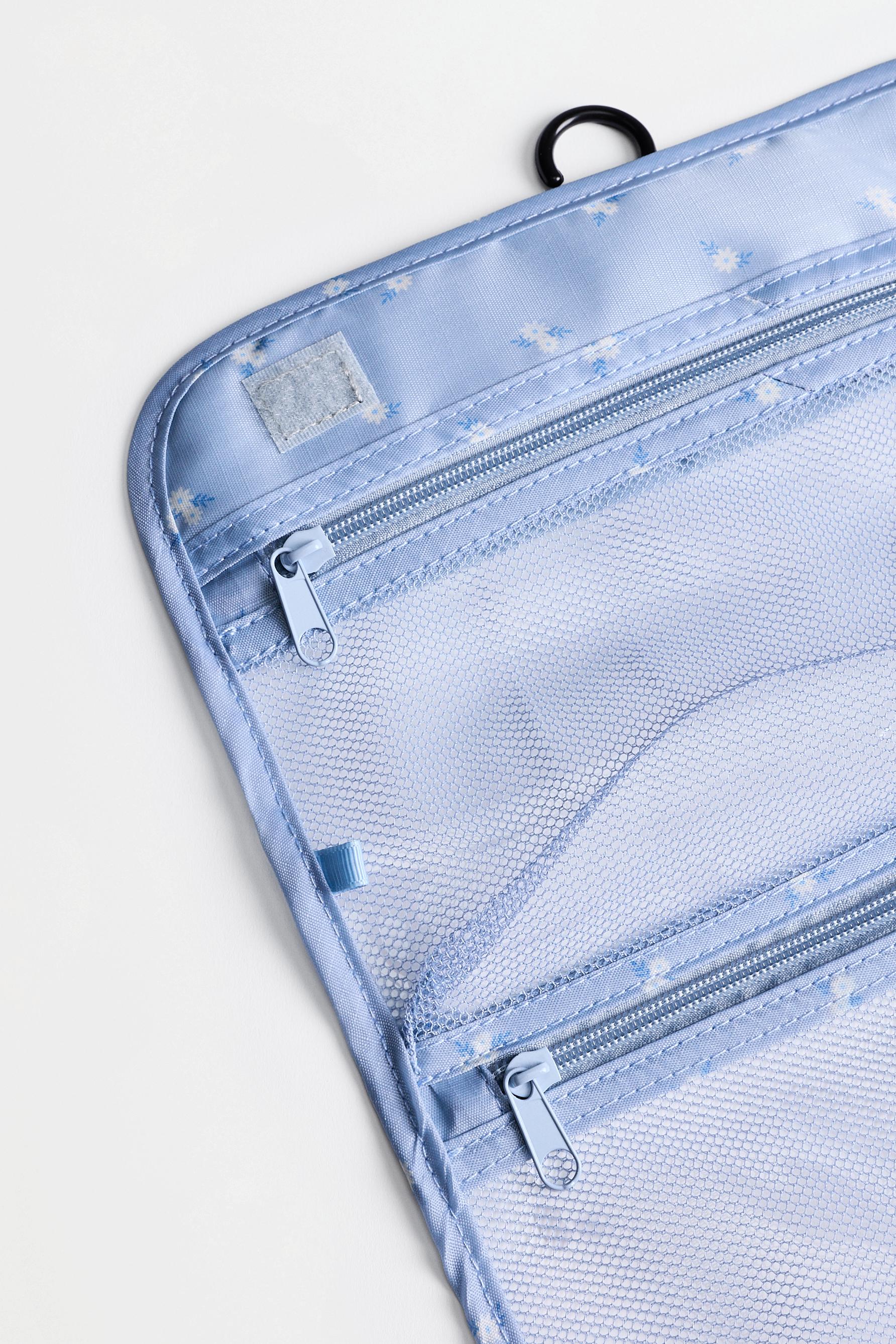 Foldable travel toiletry bag — PASTEL BLUE