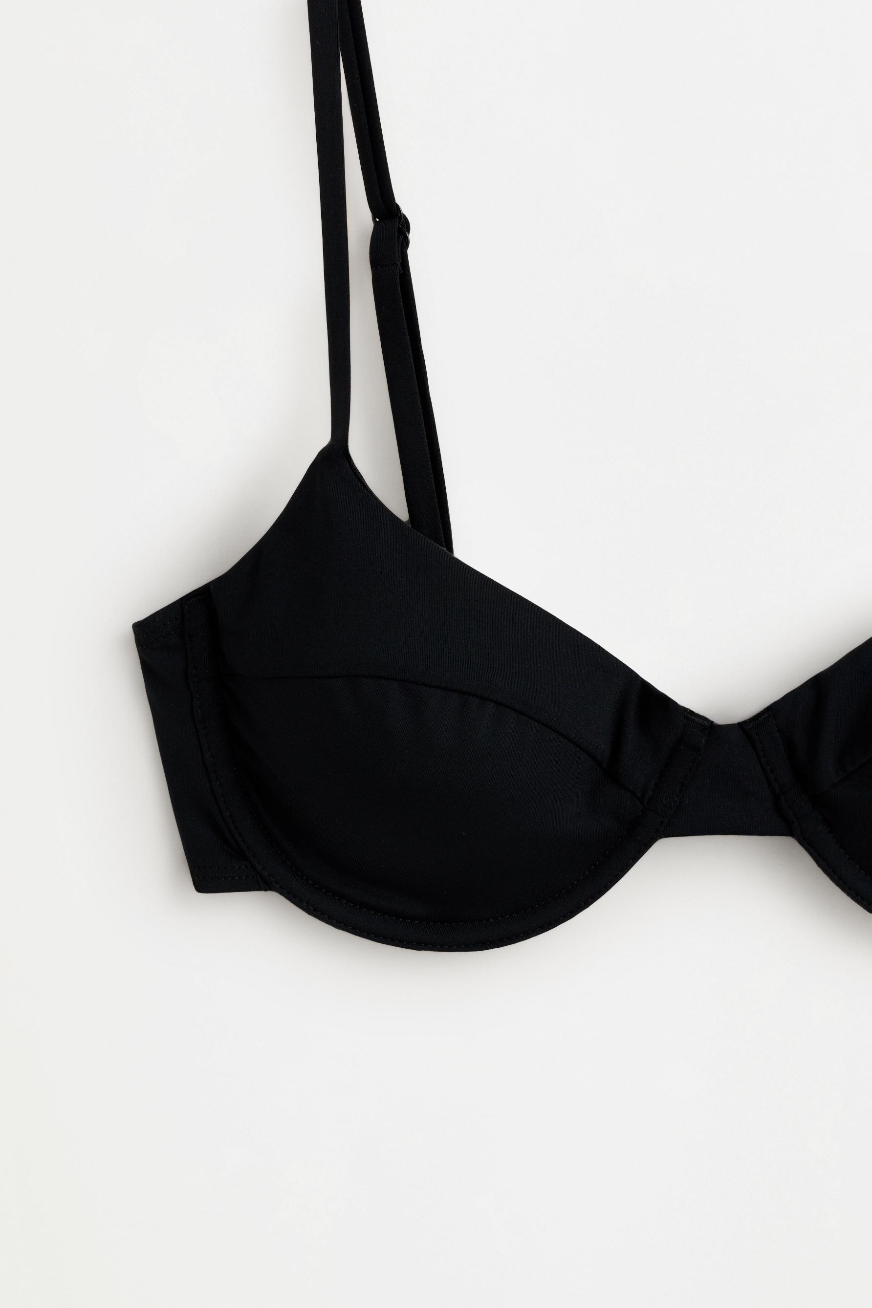 Underwire bikini top — BLACK