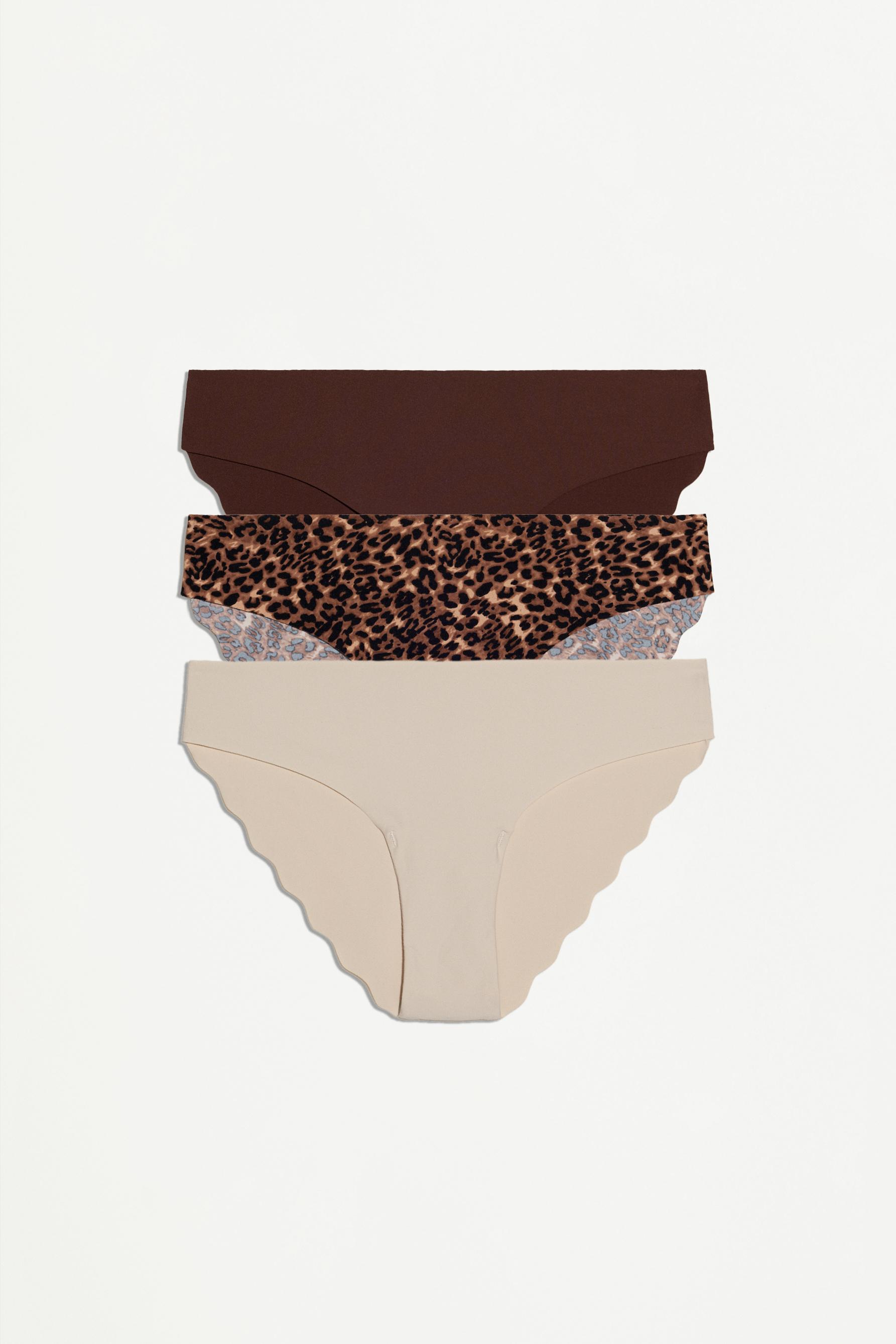 Pack of 3 classic microfibre briefs — LEOPARD PRINT