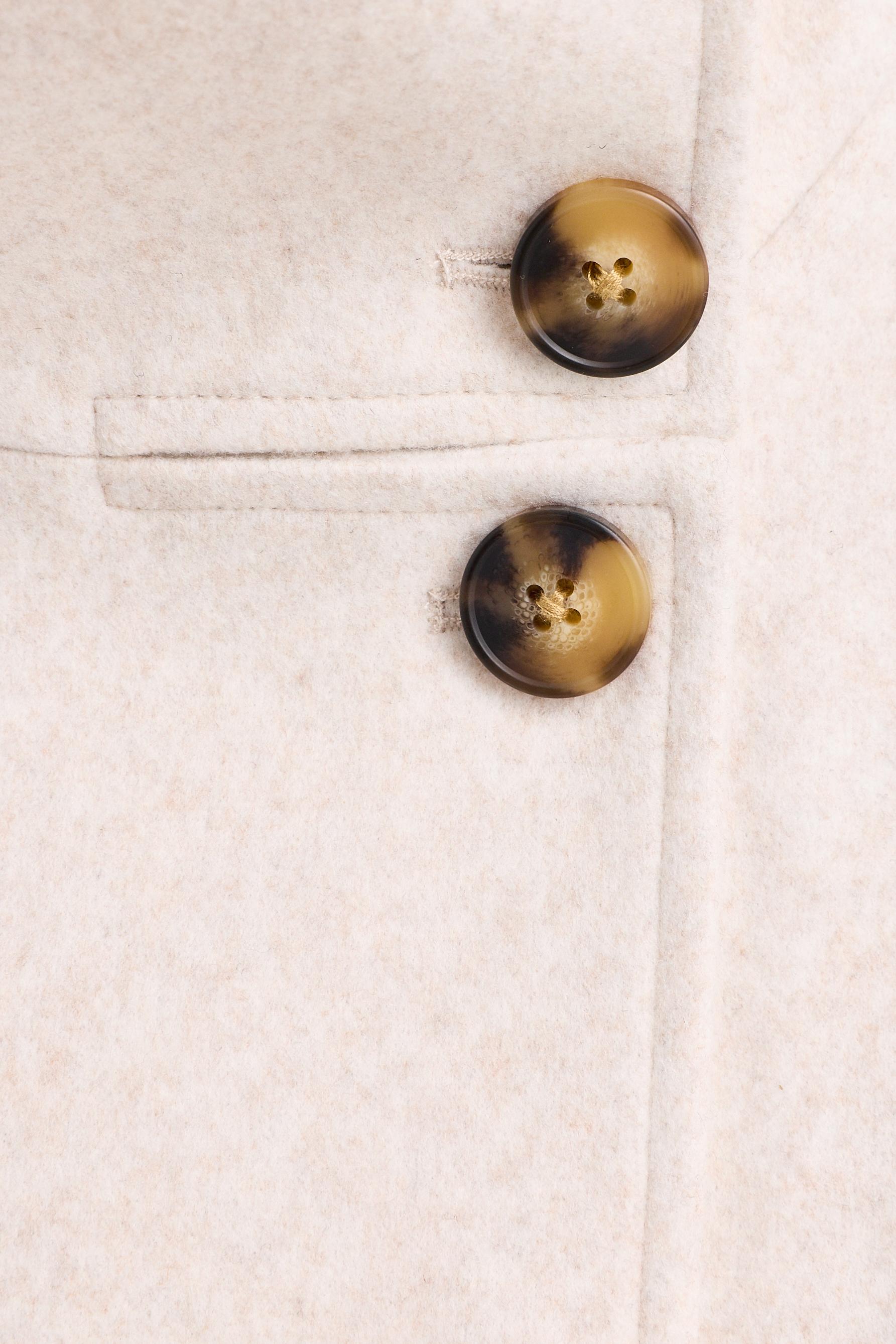 Short funnel neck jacket — SAND