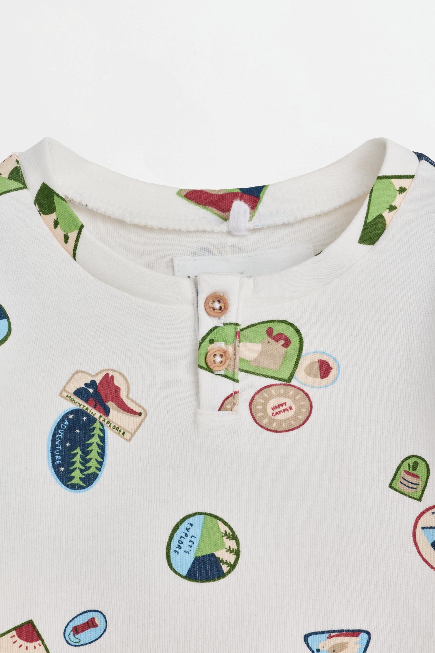 Long printed pyjamas — ECRU