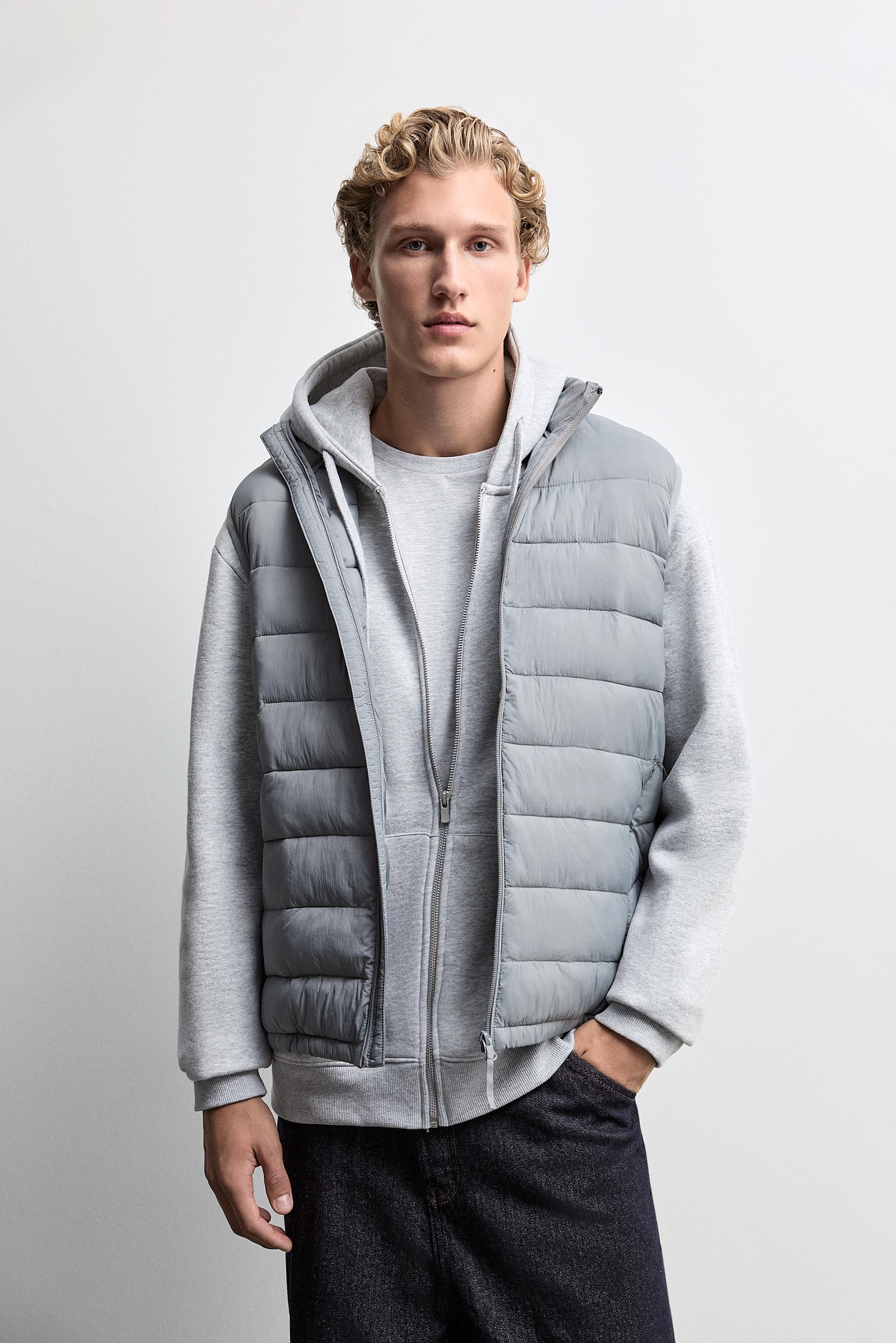 Lightweight quilted gilet — PALE GREY