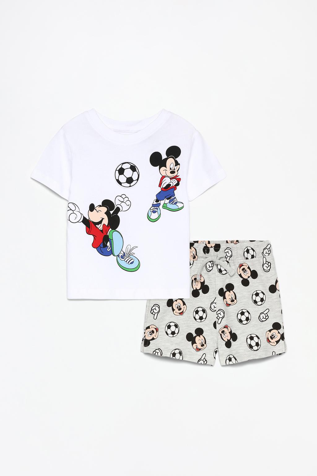 Conjunto t-shirt e calções bermuda Mickey Mouse ©Disney