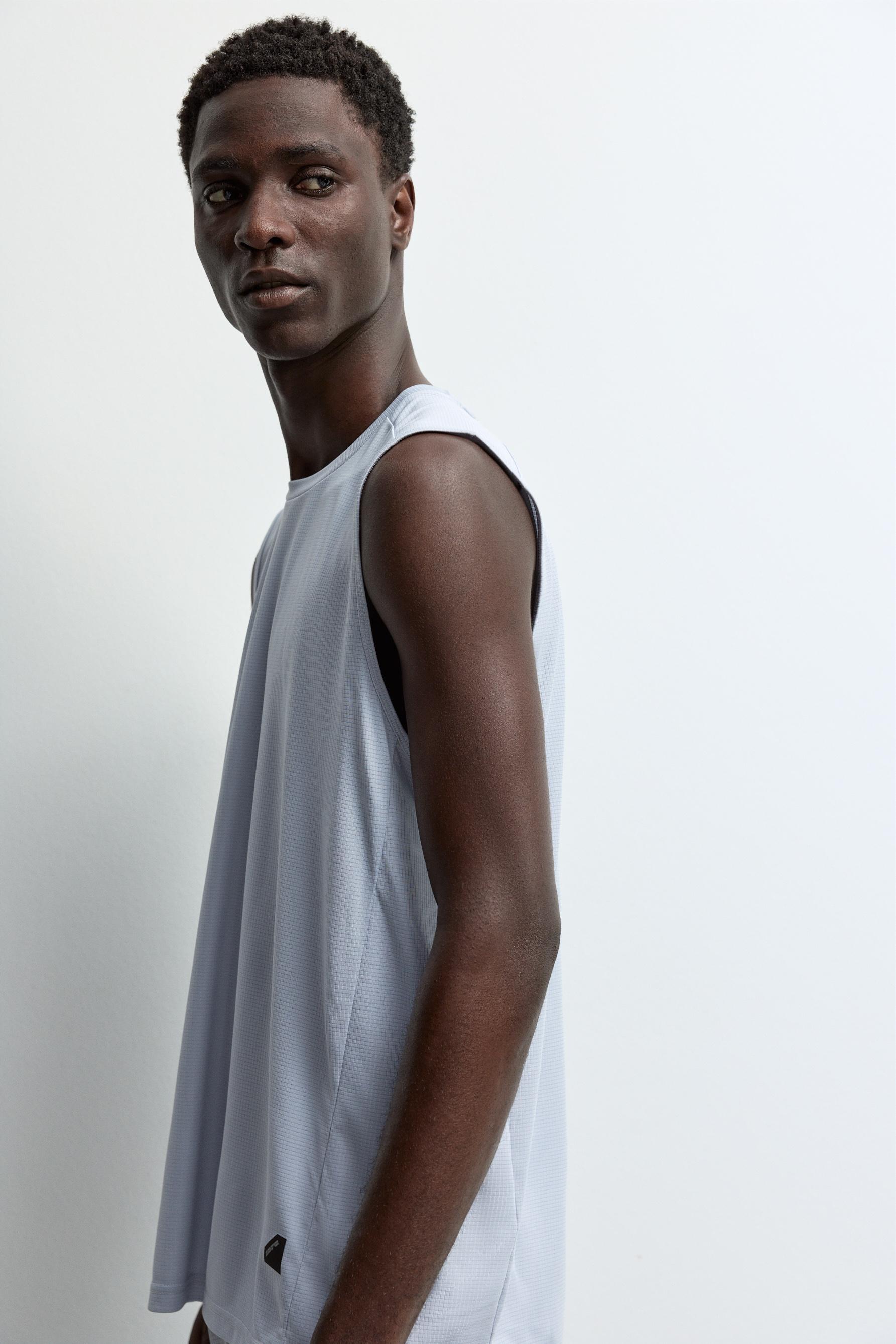 Sleeveless sports T-shirt — DARK GREY MARL