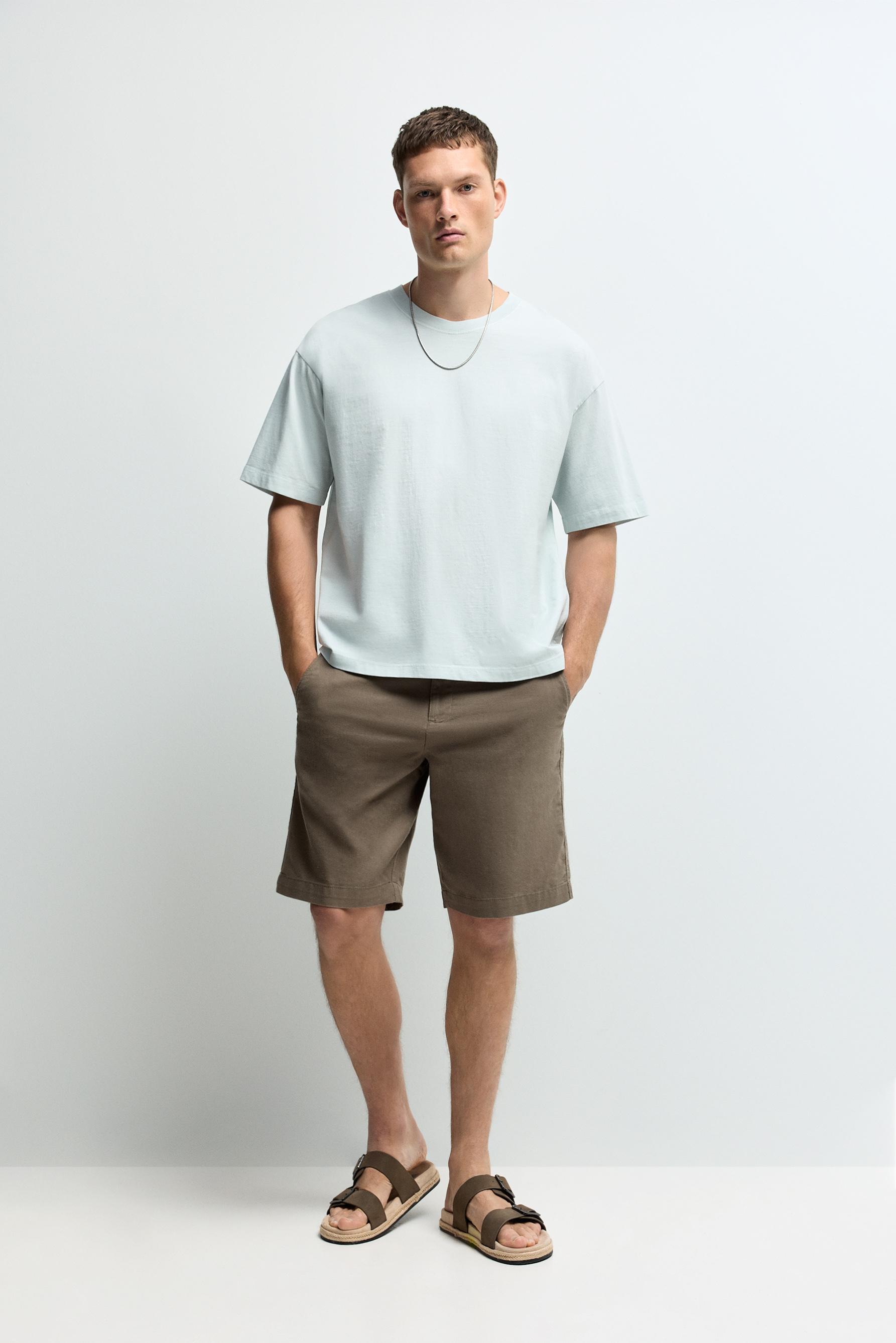 Faded-effect T-shirt — SKY BLUE