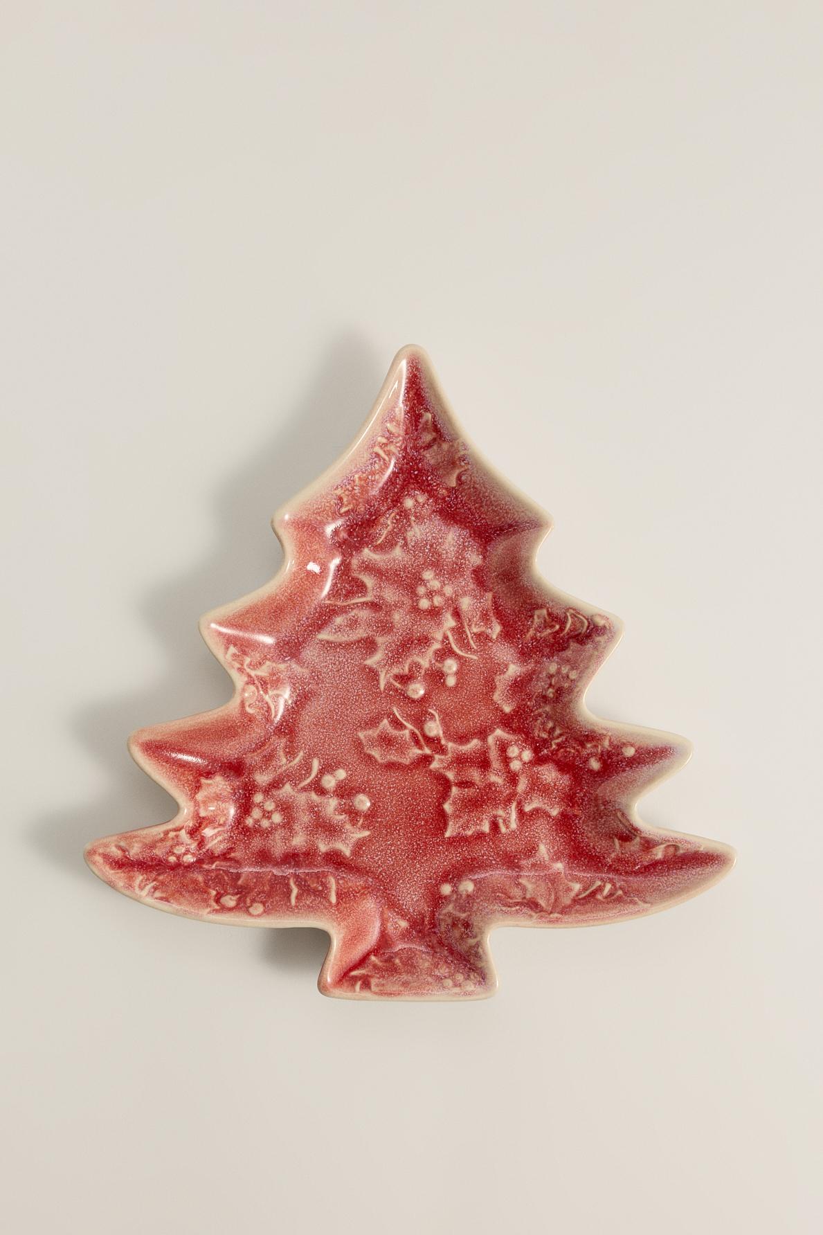 Bandeja cerámica árbol navidad 28 cm