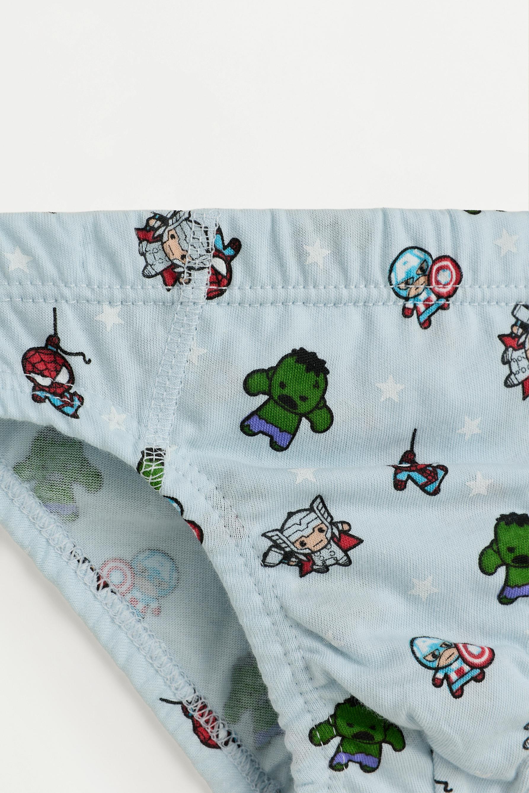 5-Pack of Avengers ©Marvel Briefs — WHITE/GREEN