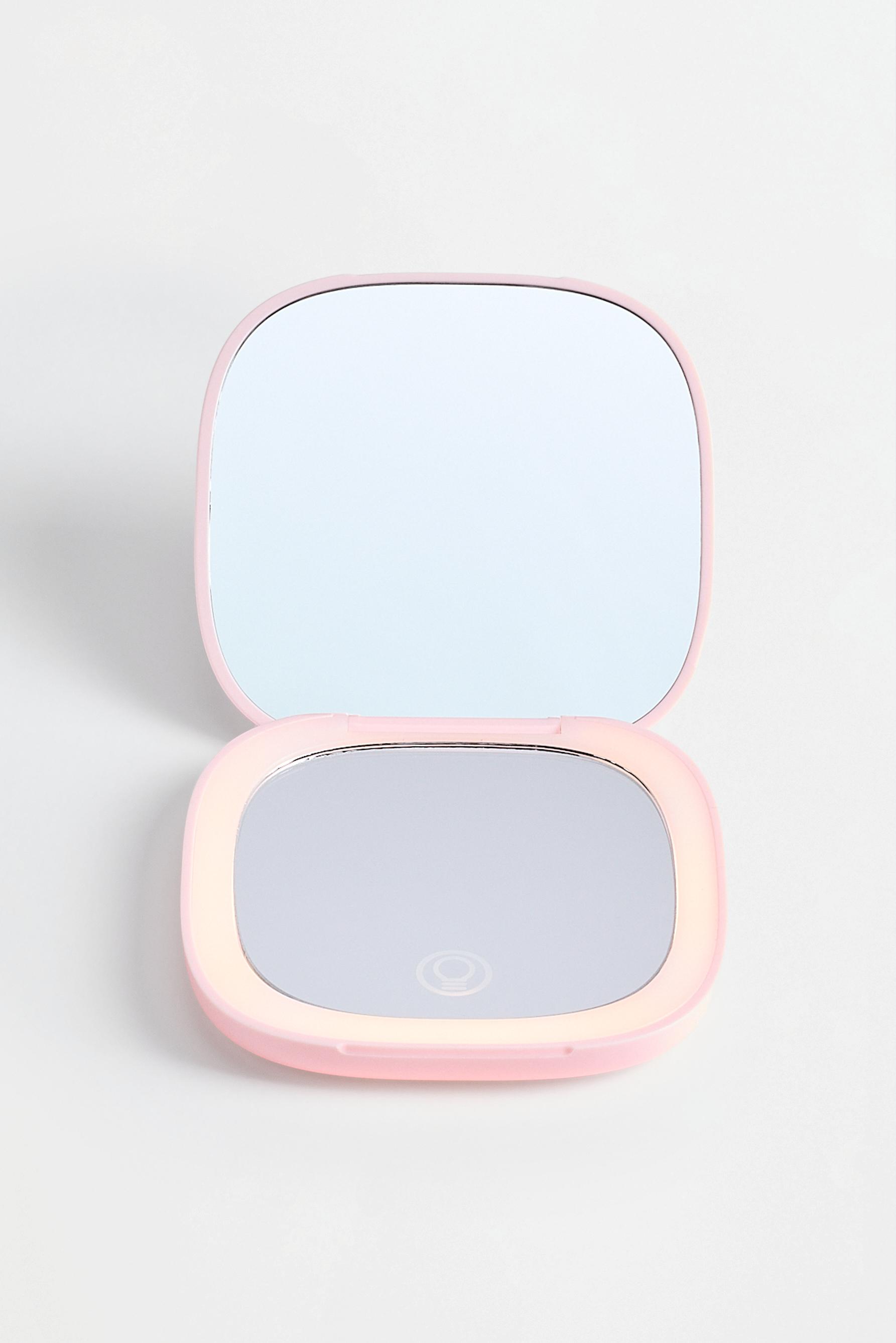 LED light mirror — ROSE PINK