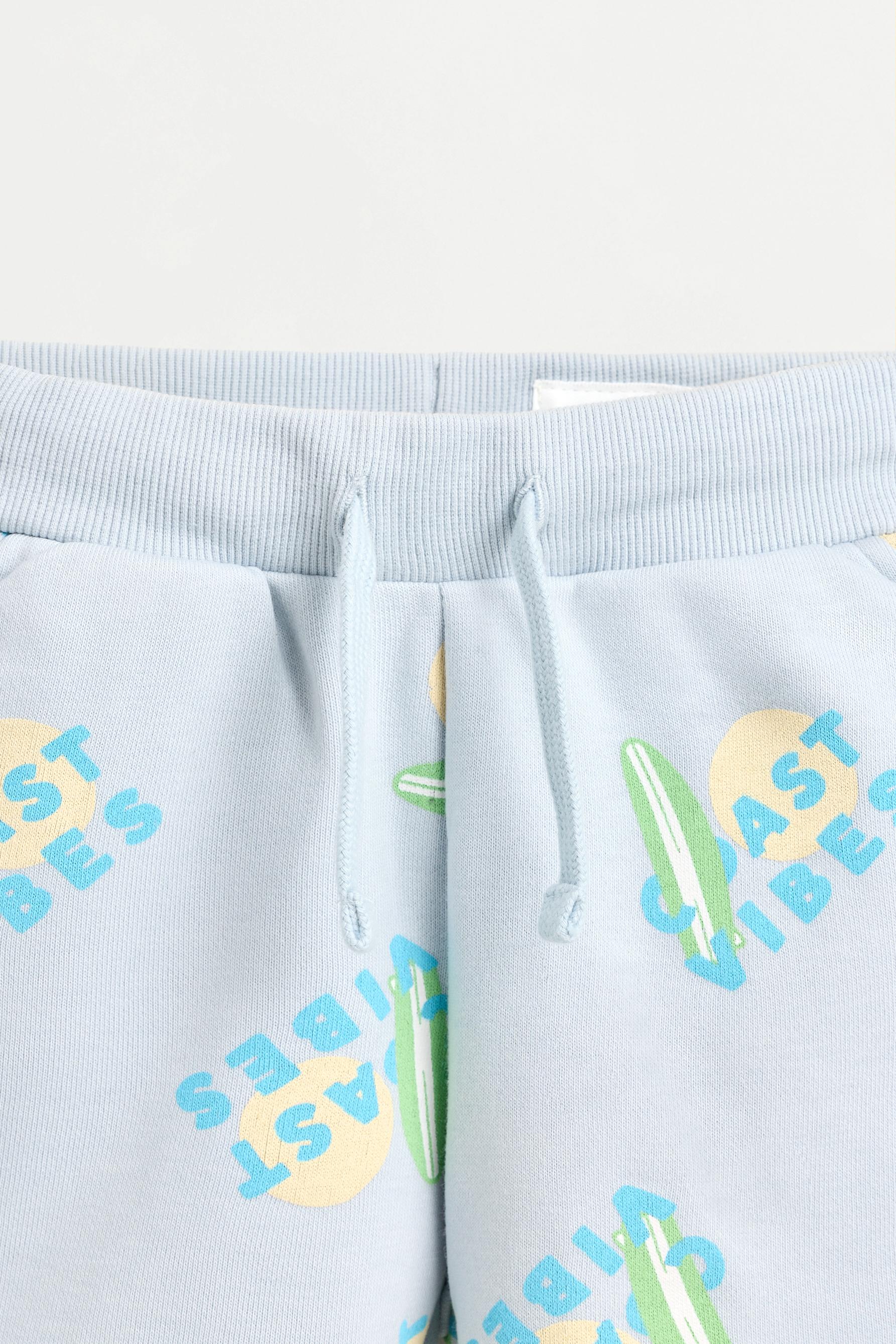 Printed Bermuda shorts — PASTEL BLUE
