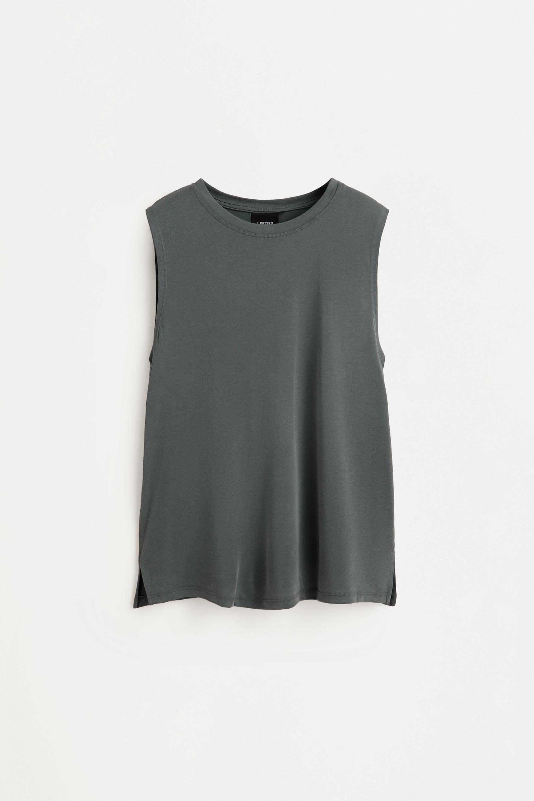 Flowing modal-effect T-shirt — EMERALD GREEN