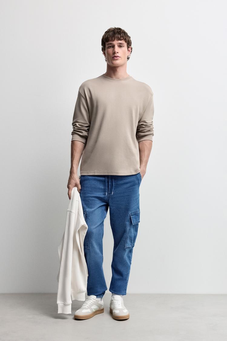 Cargo jogger jeans — BLUE