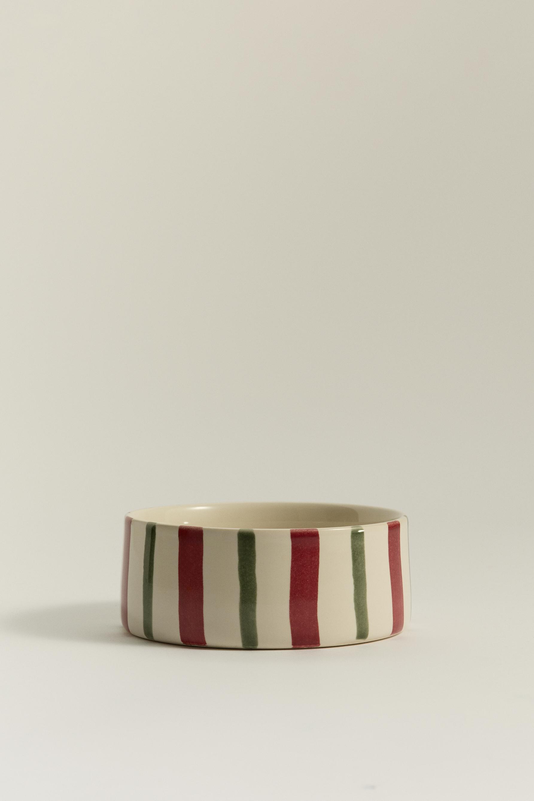 Bol cerámica rayas 14 x 5 cm