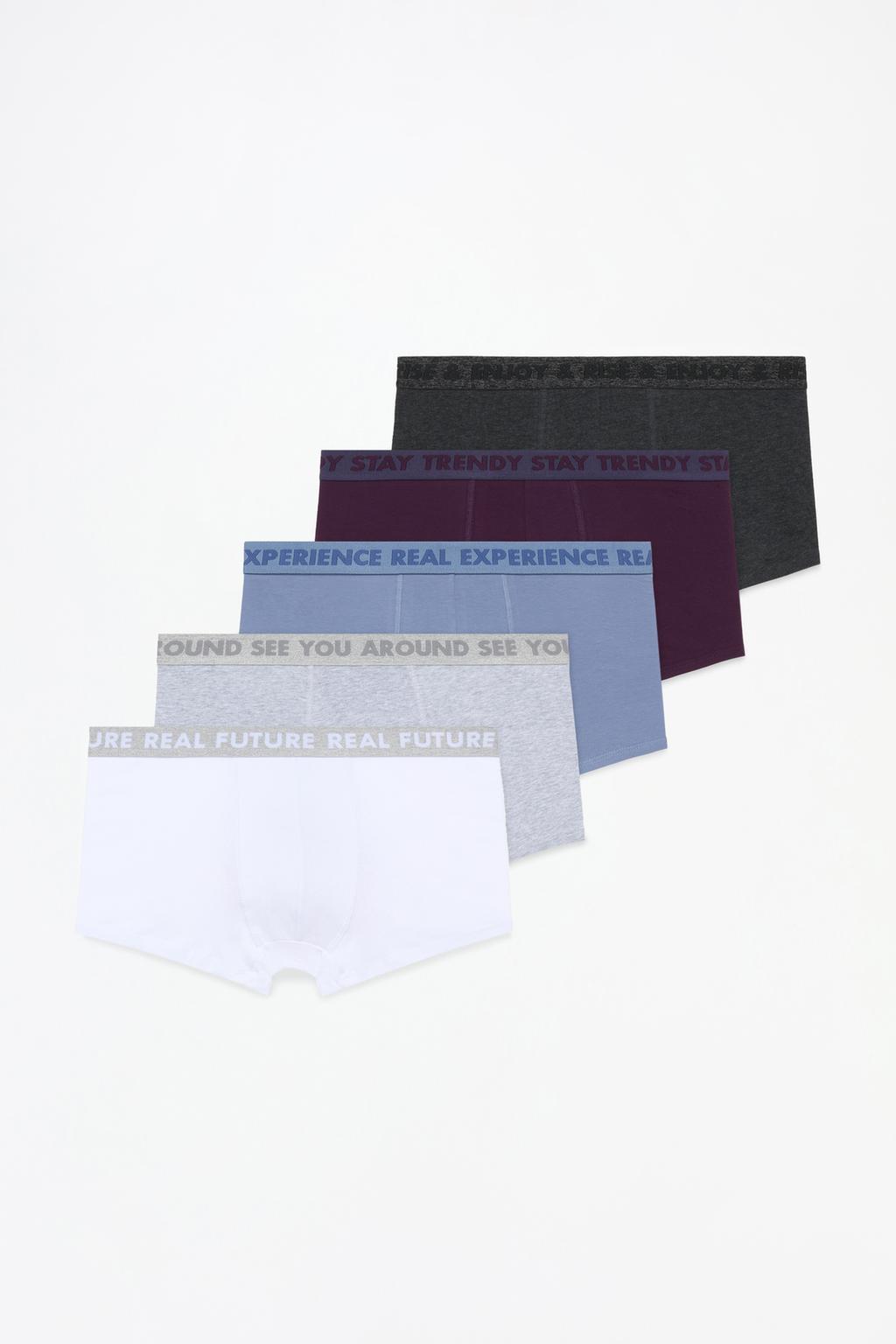 Pack of 5 contrast boxers