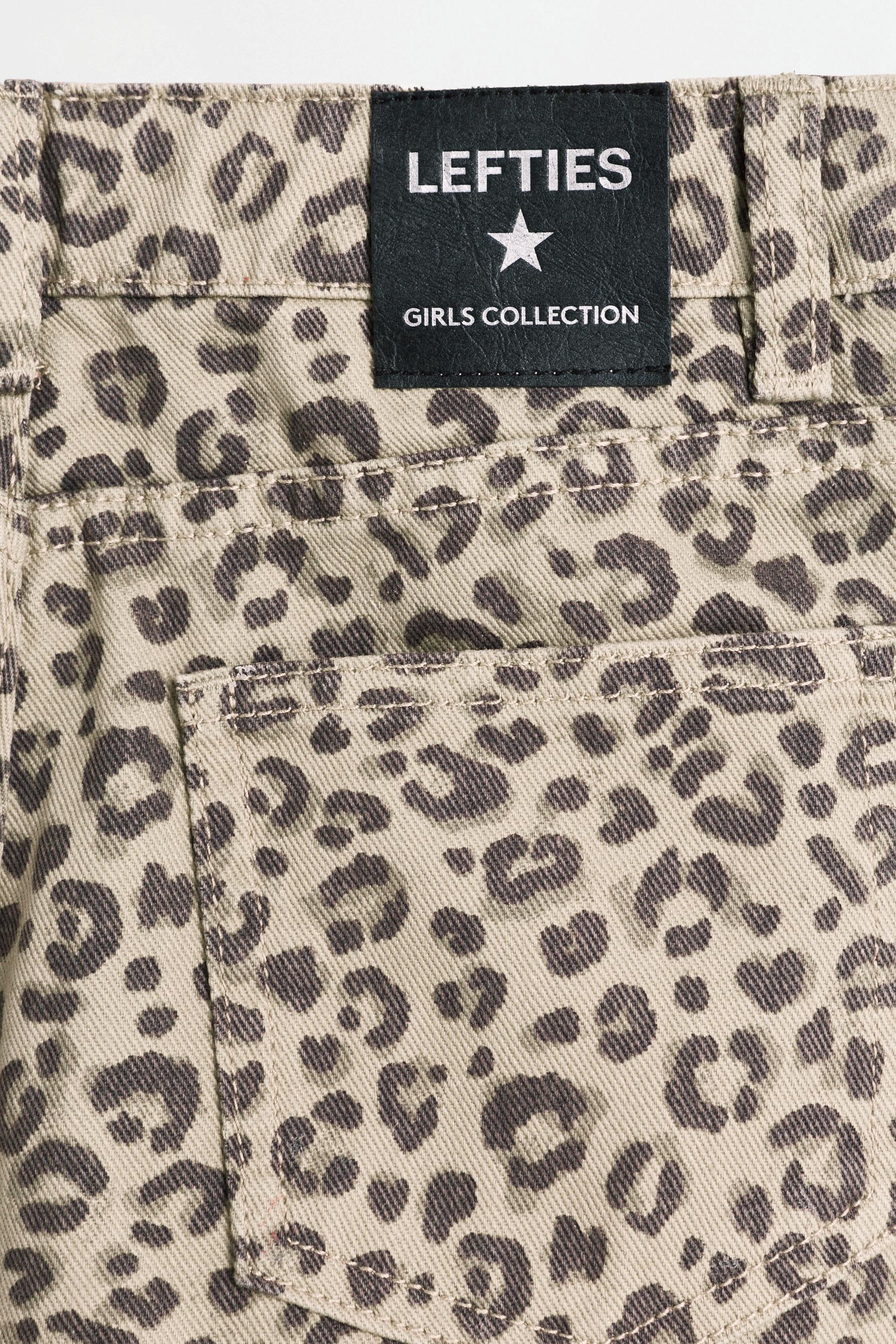 Animal print denim skort — MINK