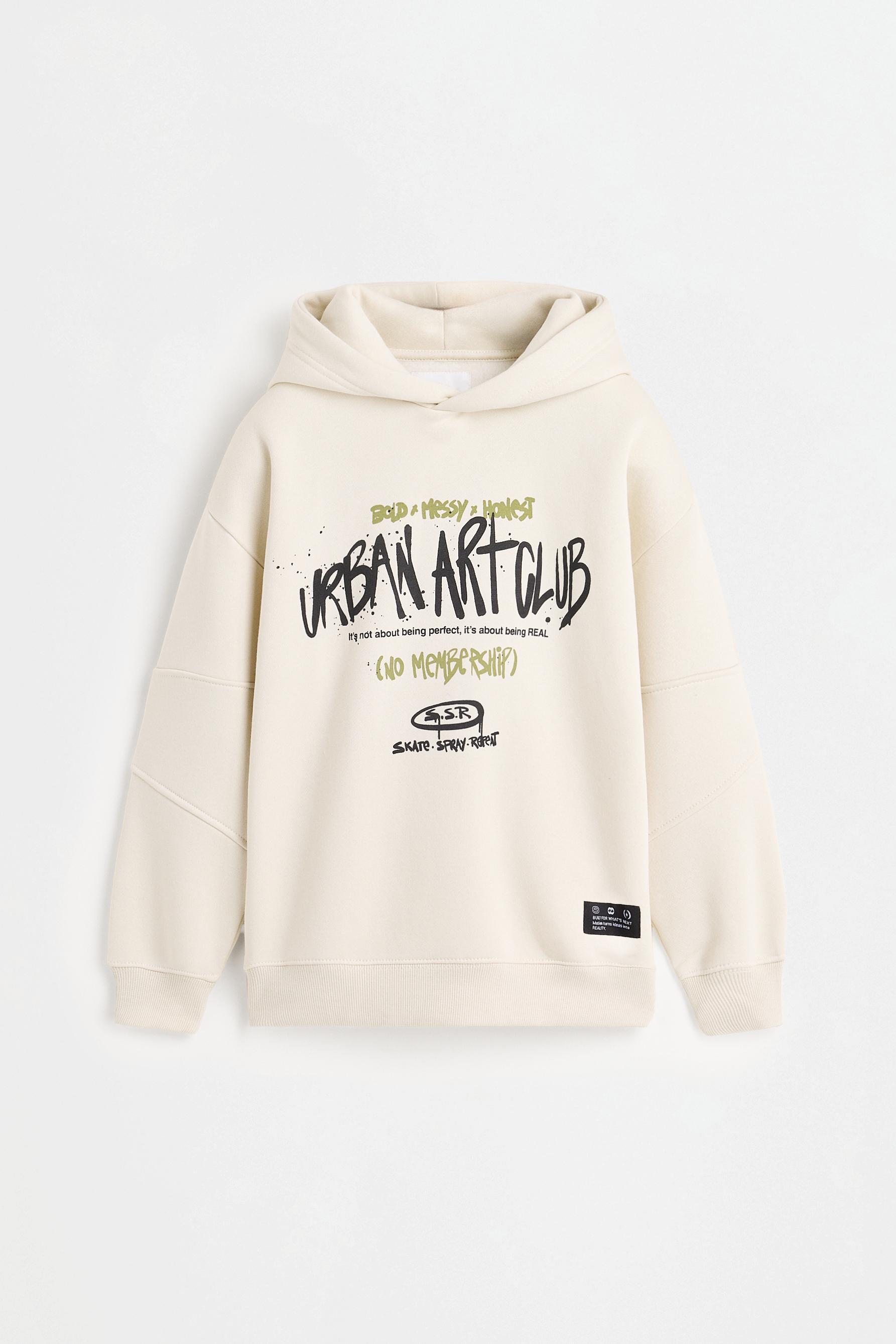 Printed hoodie — GREY