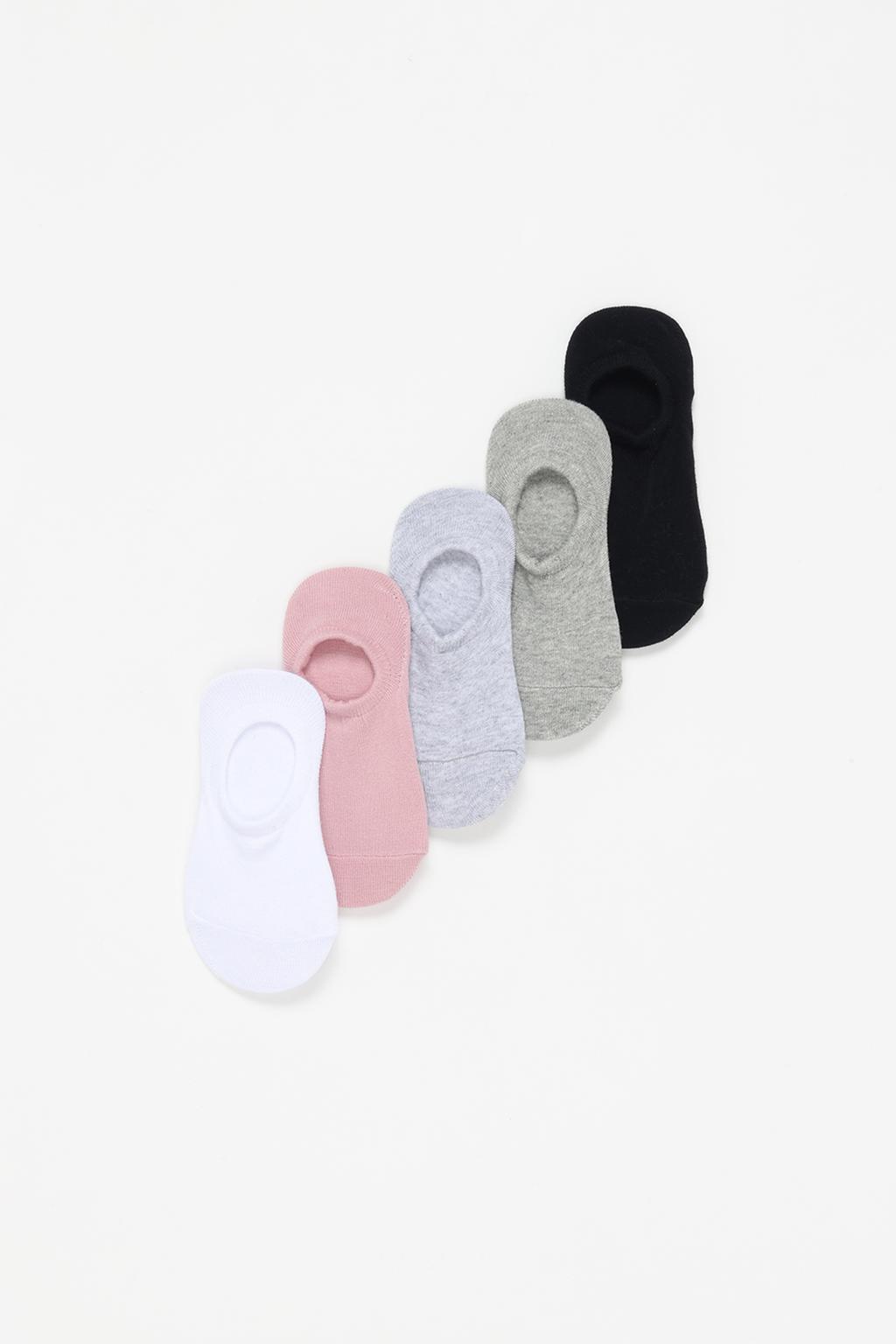 5-pack of basic no-show socks