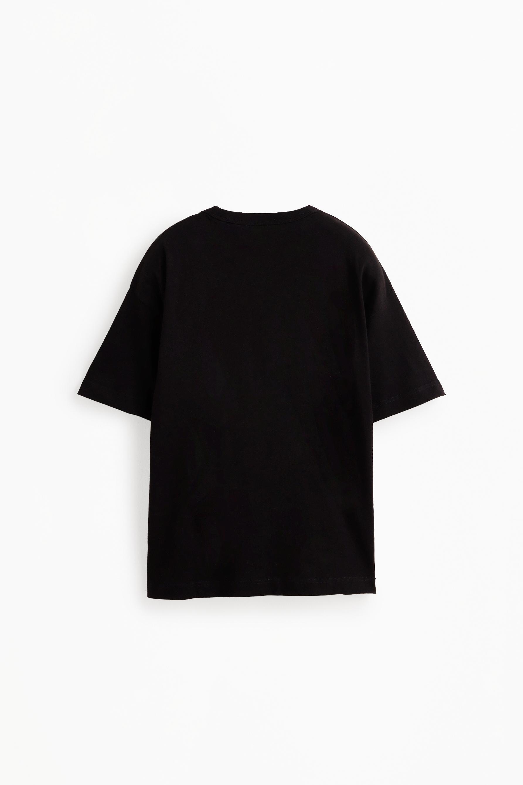 Graffiti print T-shirt — BLACK