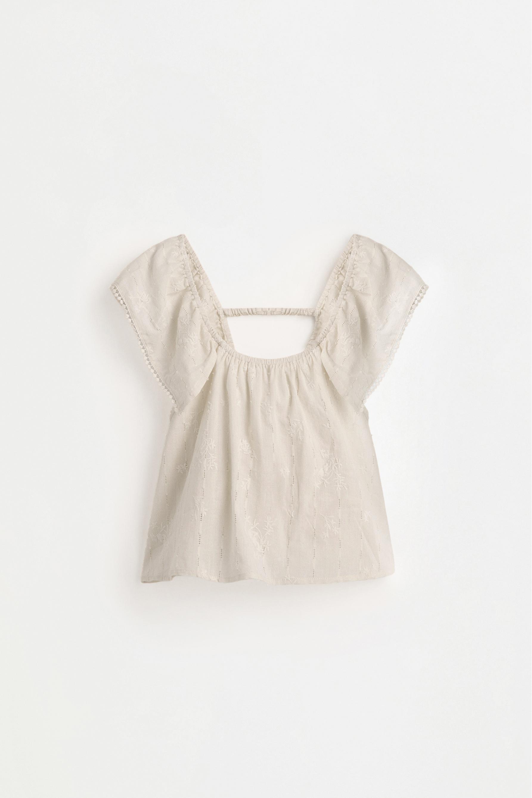 Embroidered blouse — SAND
