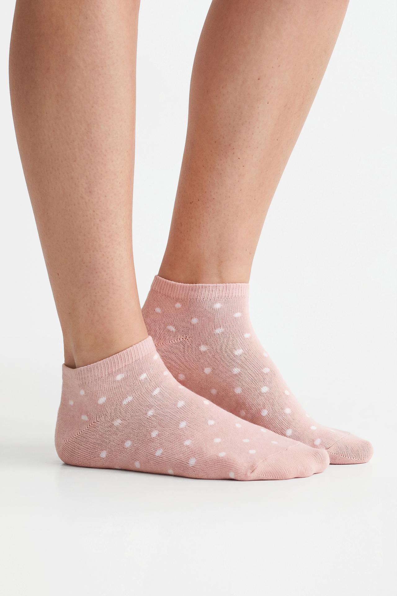 7-Pack of contrast ankle socks — BEIGE MARL