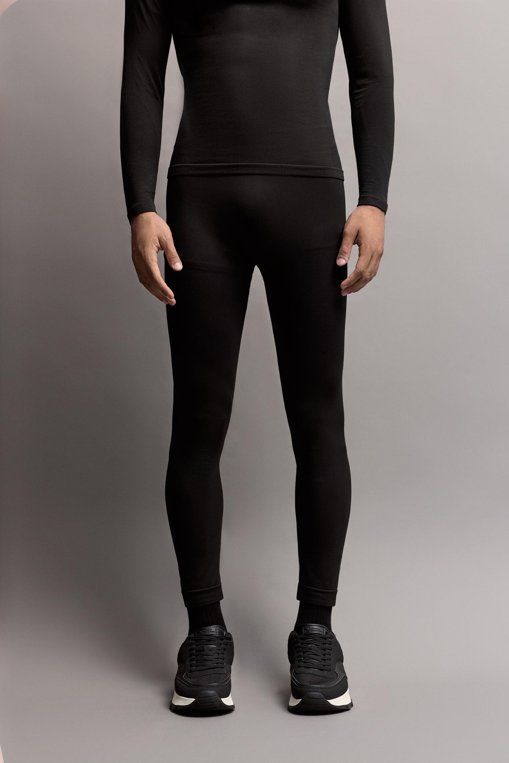LIGHT WEIGHT thermal inner leggings (-4ºC to 9ºC) — BLACK
