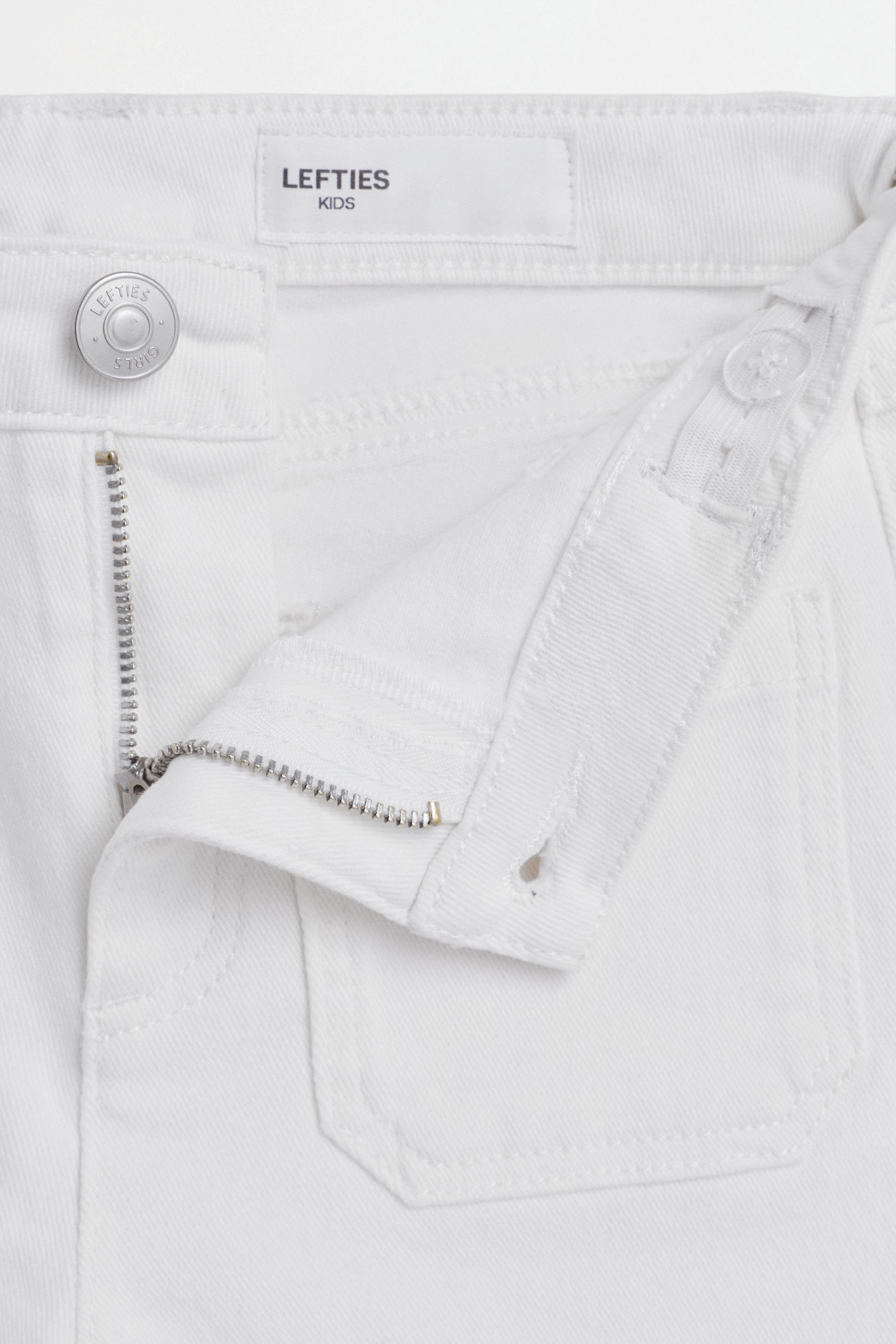Twill bell bottom trousers — IVORY