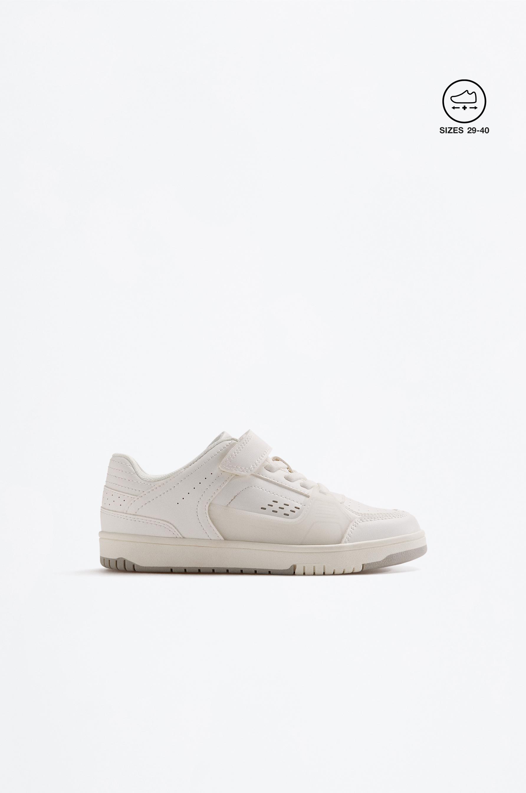 Retro rubberised sneaker — WHITE
