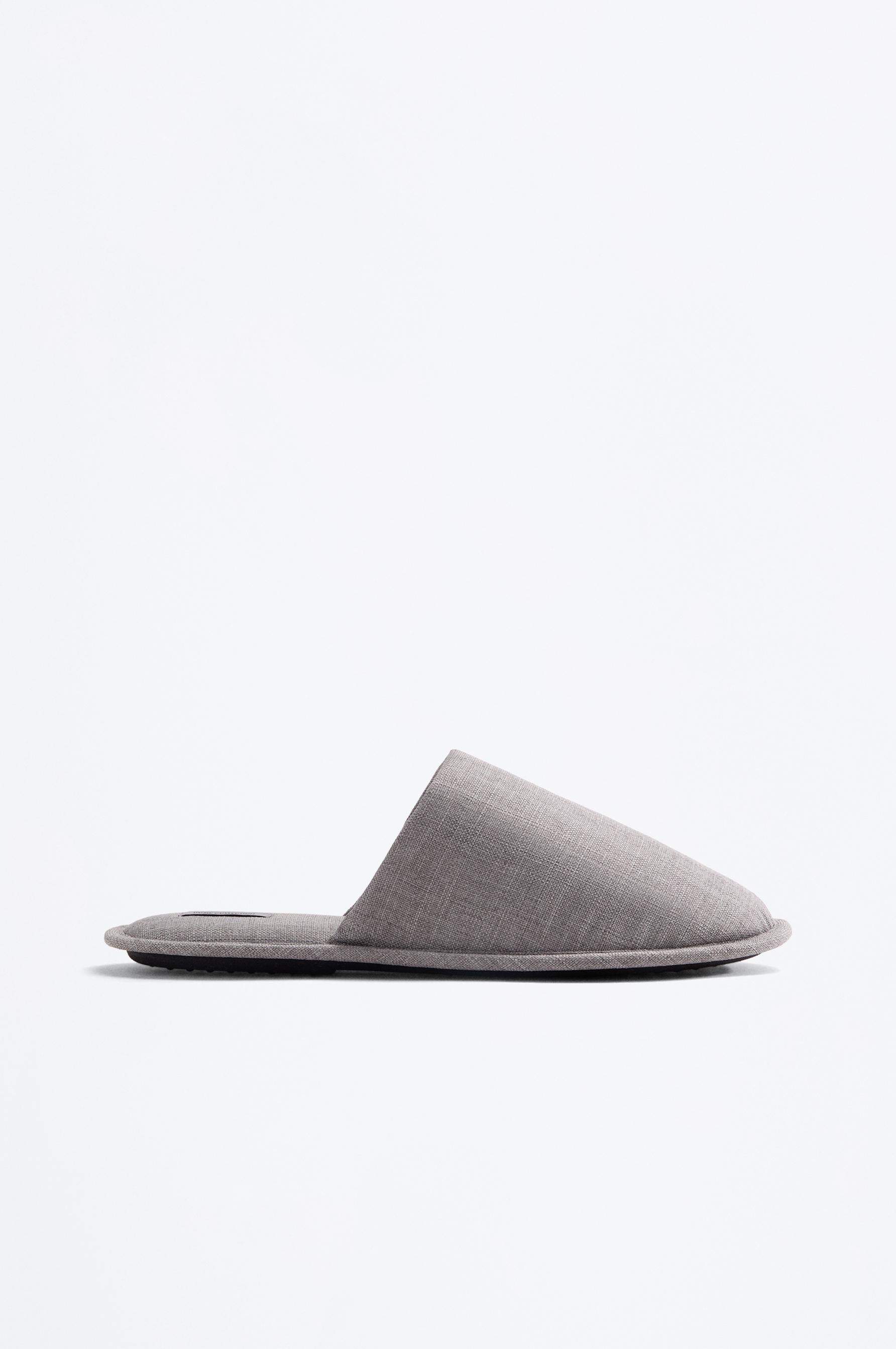 Fabric house slippers — GREY