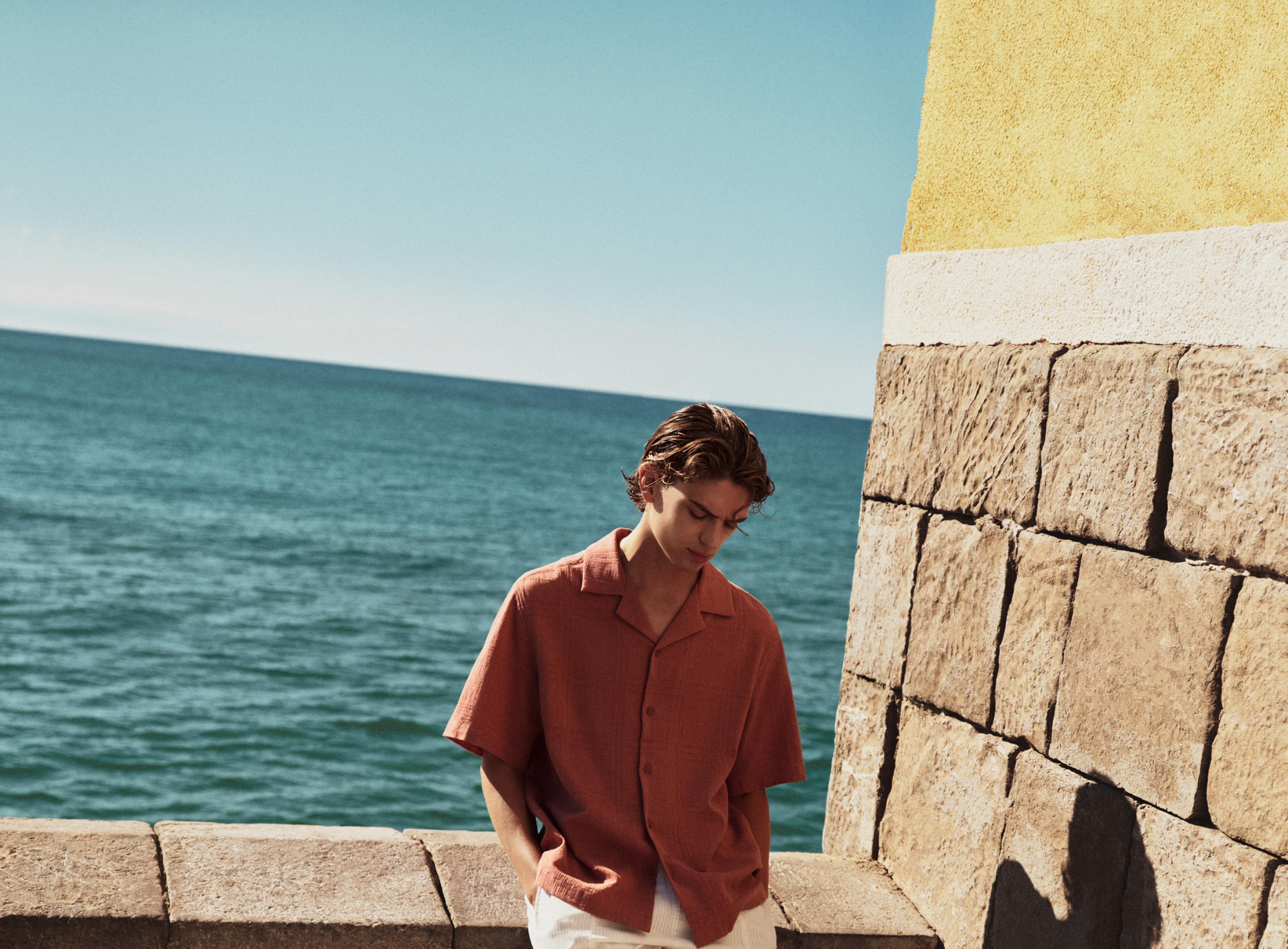 Checked short sleeve shirt — DUSTY PINK