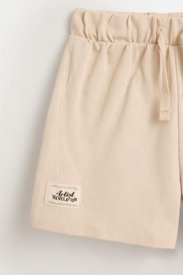 Heavy T-shirt and Bermuda shorts co-ord — ECRU 7