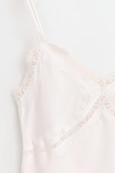 Asymmetrical satin camisole — OFF WHITE 7