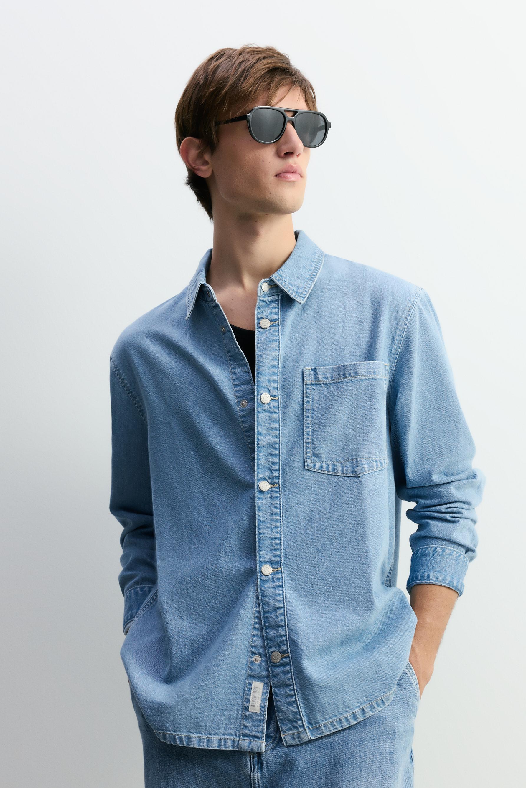 Sobrecamisa denim ligero